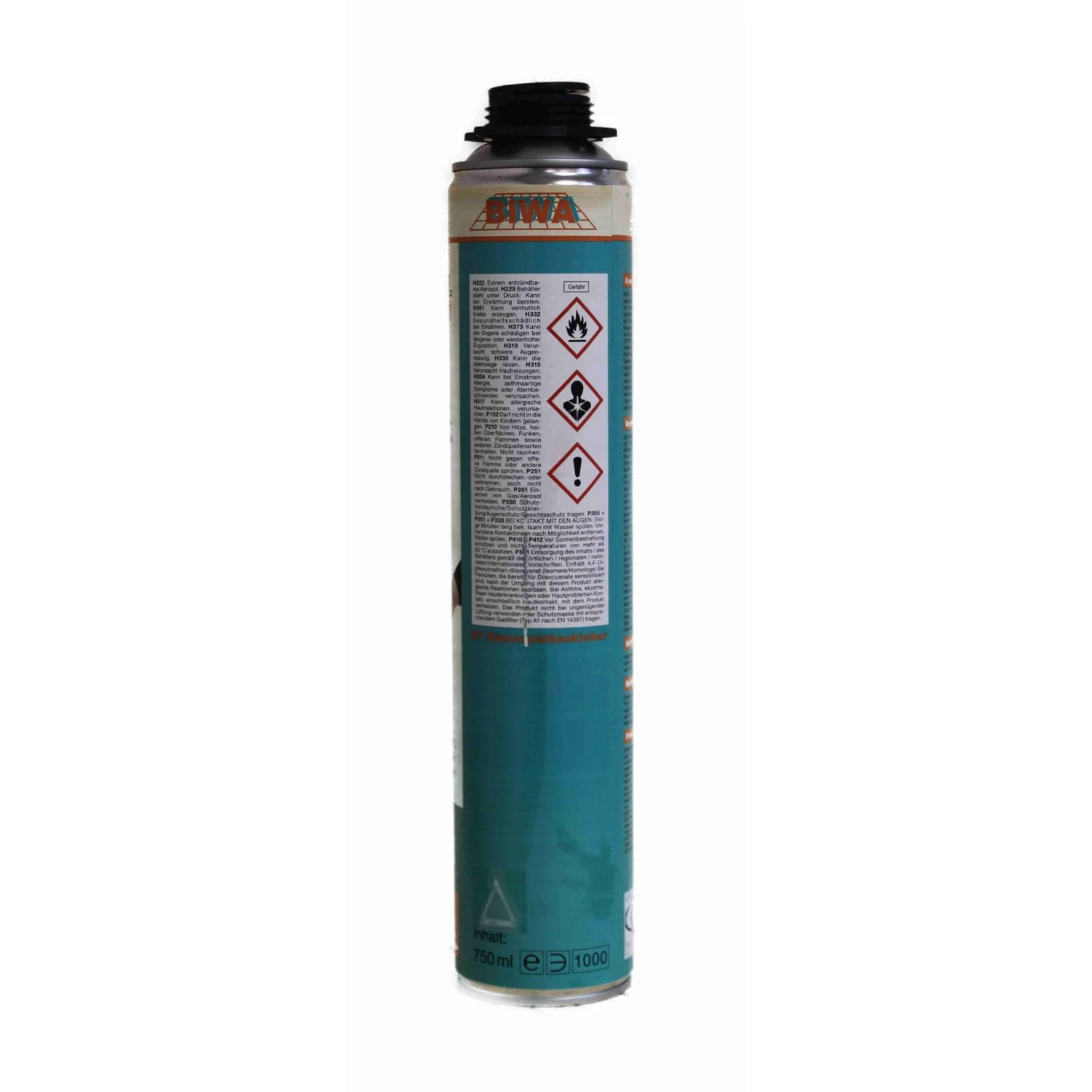 BIWA P950 Perimeterkleber-Set mit Schaumpistole 5 × 750 ml – Lieferumfang