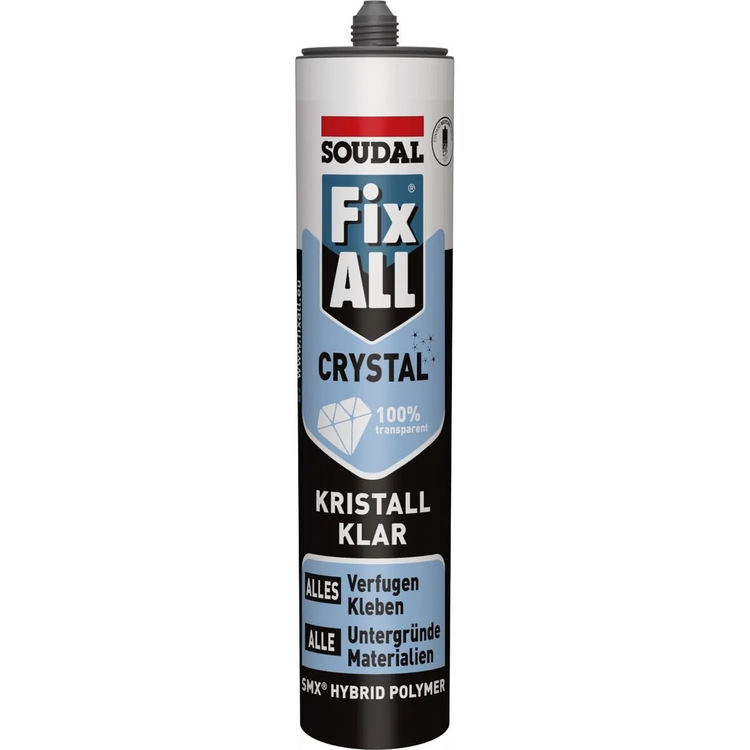 Soudal Fix All Crystal 305g Kristall Klar Hybrid Kleb+Dichtstoff Universalkleber