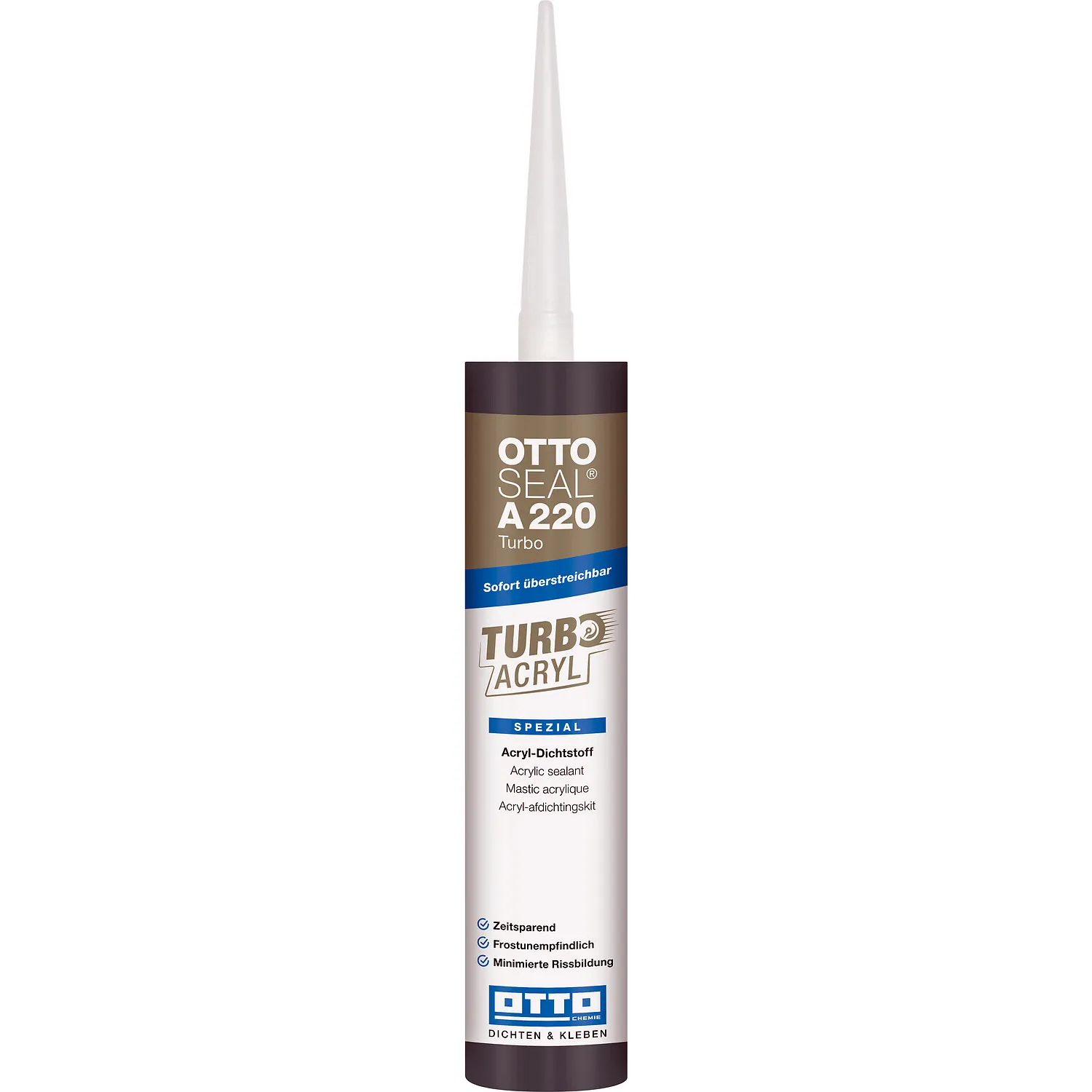 Ottoseal A220 Turbo Maleracryl weiß 310ml mit Dosierdüse, sofort überstreichbar