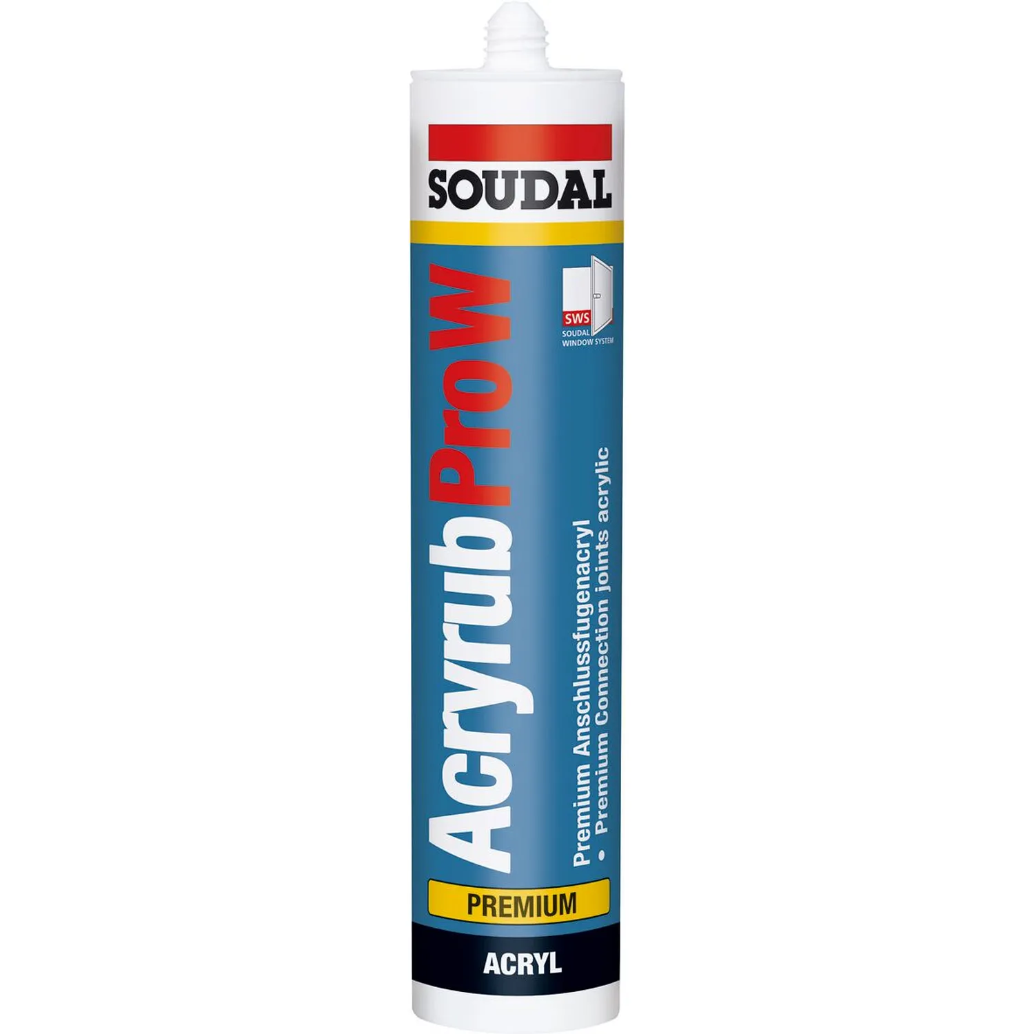 Soudal Acryrub Pro W Fugenacryl überstreichbar weiß 310 ml
