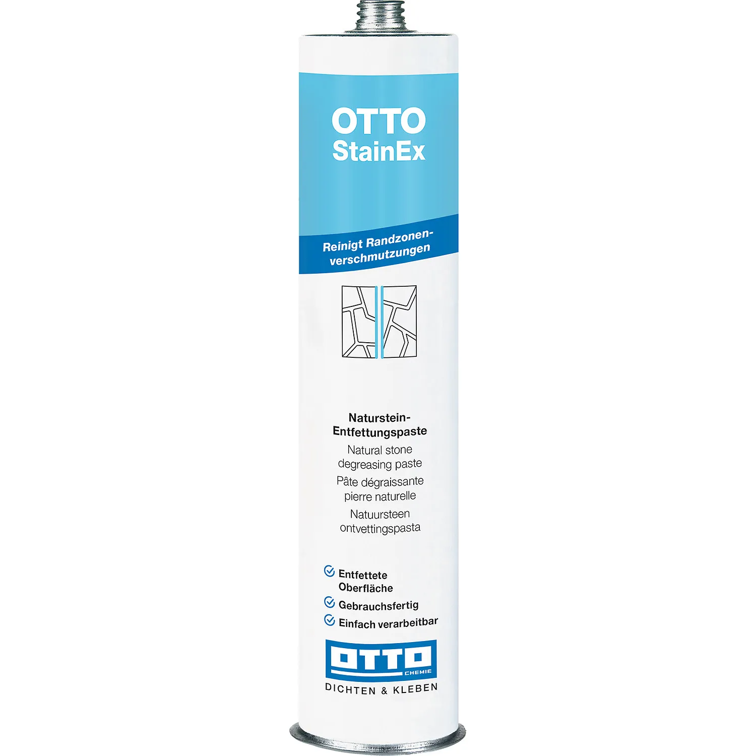 OTTO StainEx Naturstein-Entfettungspaste 310ml Kartusche, entfernt Fett- und Ölflecken auf Naturstein