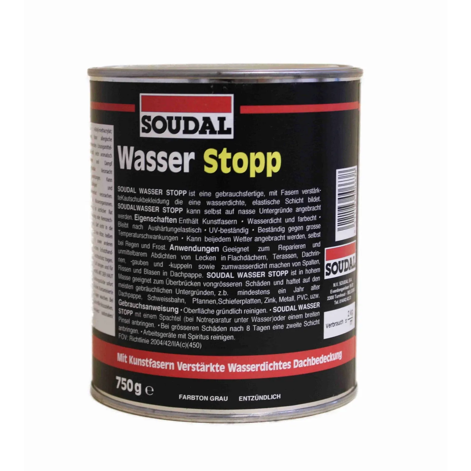 SOUDAL Wasserstopp Dachdichtmasse Seitenansicht 750 g