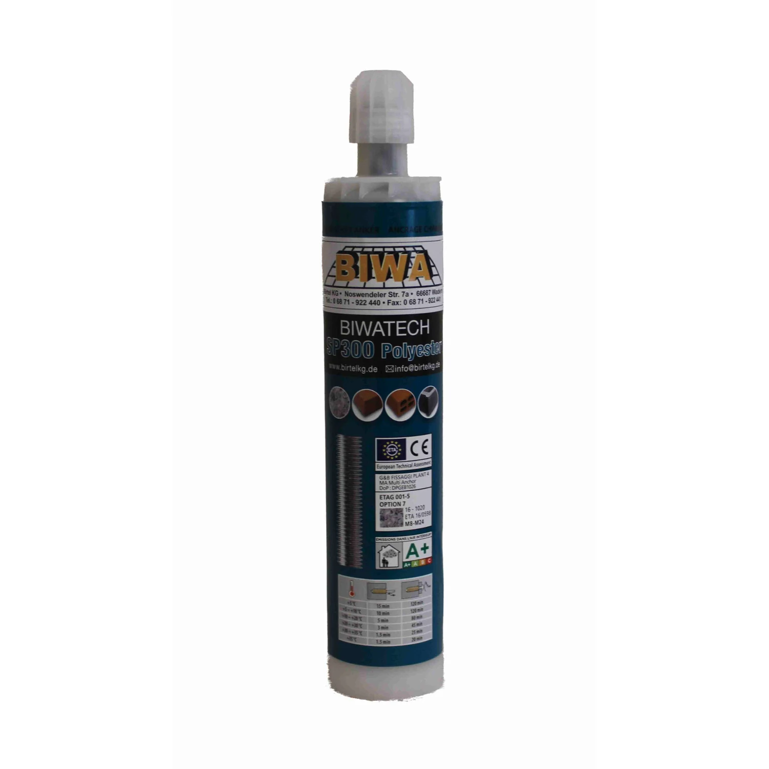 BIWA SP300 Verbundmörtel 2K mit ETA-Zulassung, 300 ml