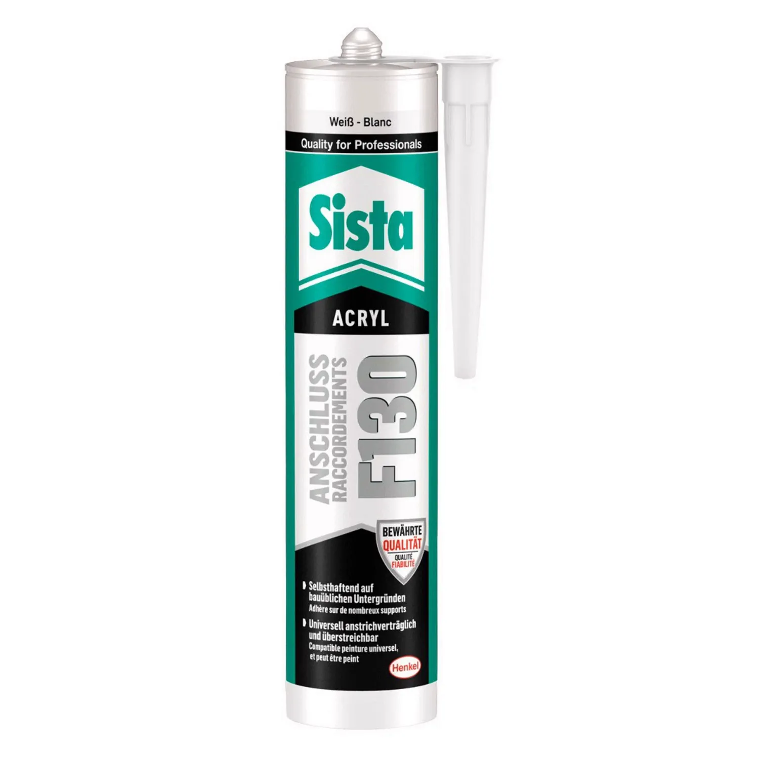 Sista F130 Acrylat-Dichtstoff überstreichbar Maleracryl 300 ml weiß