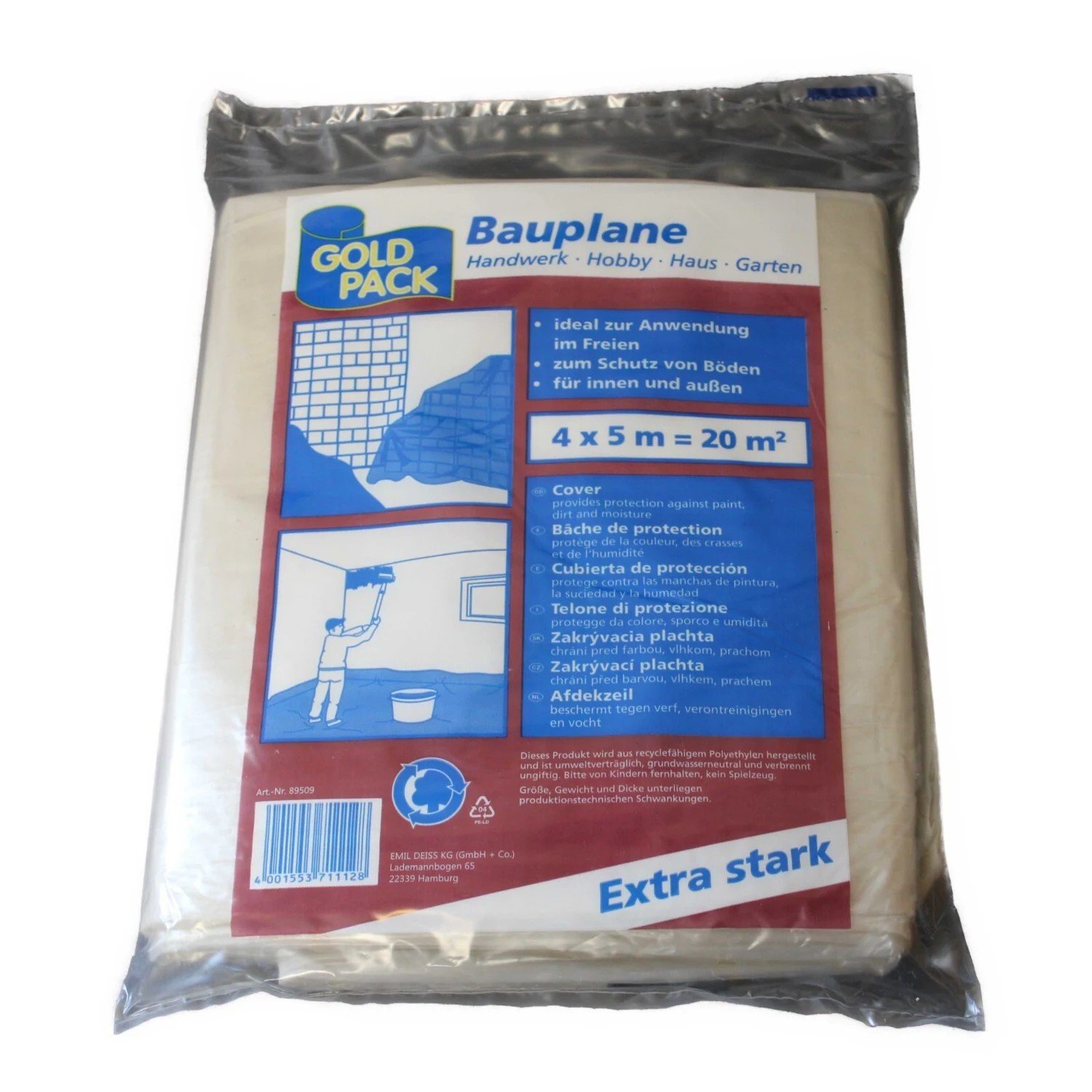 Gold Pack Abdeckplane Typ 50 extra stark 4 x 5 m