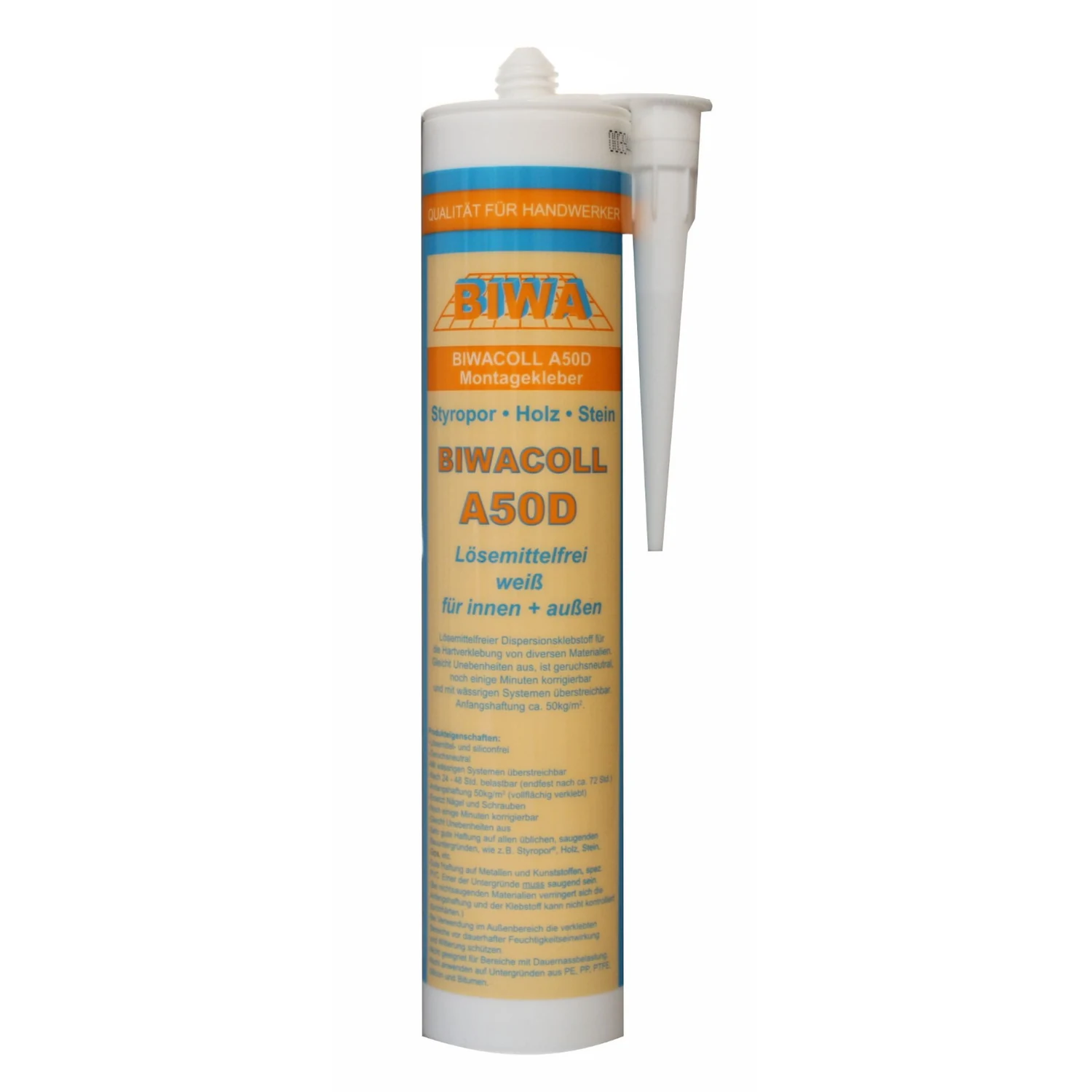 BIWA Biwacoll A50D Montagekleber weiß, Kartusche 450 g