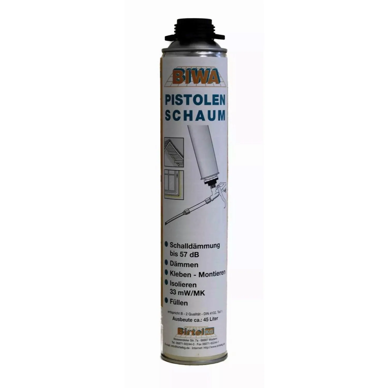 Biwa Pistolenschaum PU-Bauschaum 58 dB Schallschutz 750 ml