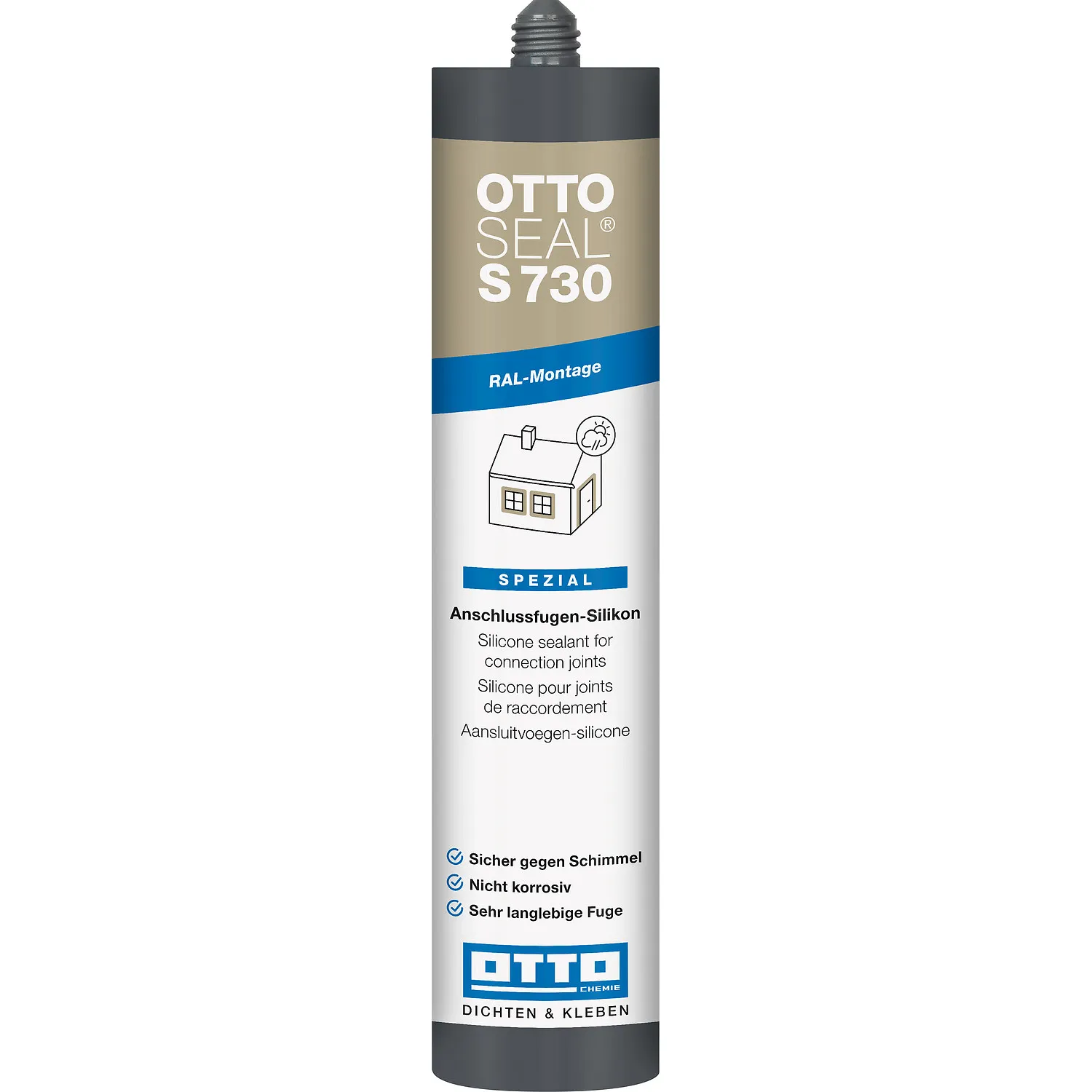 Ottoseal S730 RAL-Montagesilikon Kartusche, elastischer Dichtstoff für die RAL-Fenstermontage außen