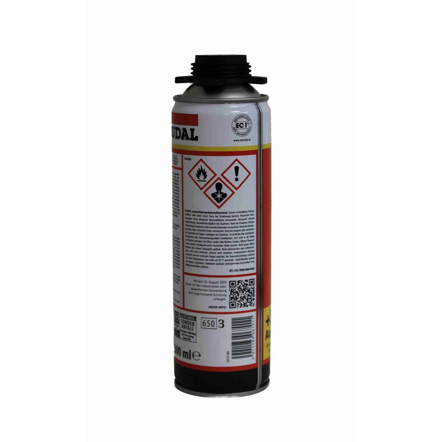 Soudal Pistolenschaum X-tra 750 B2 500 ml Seitenansicht