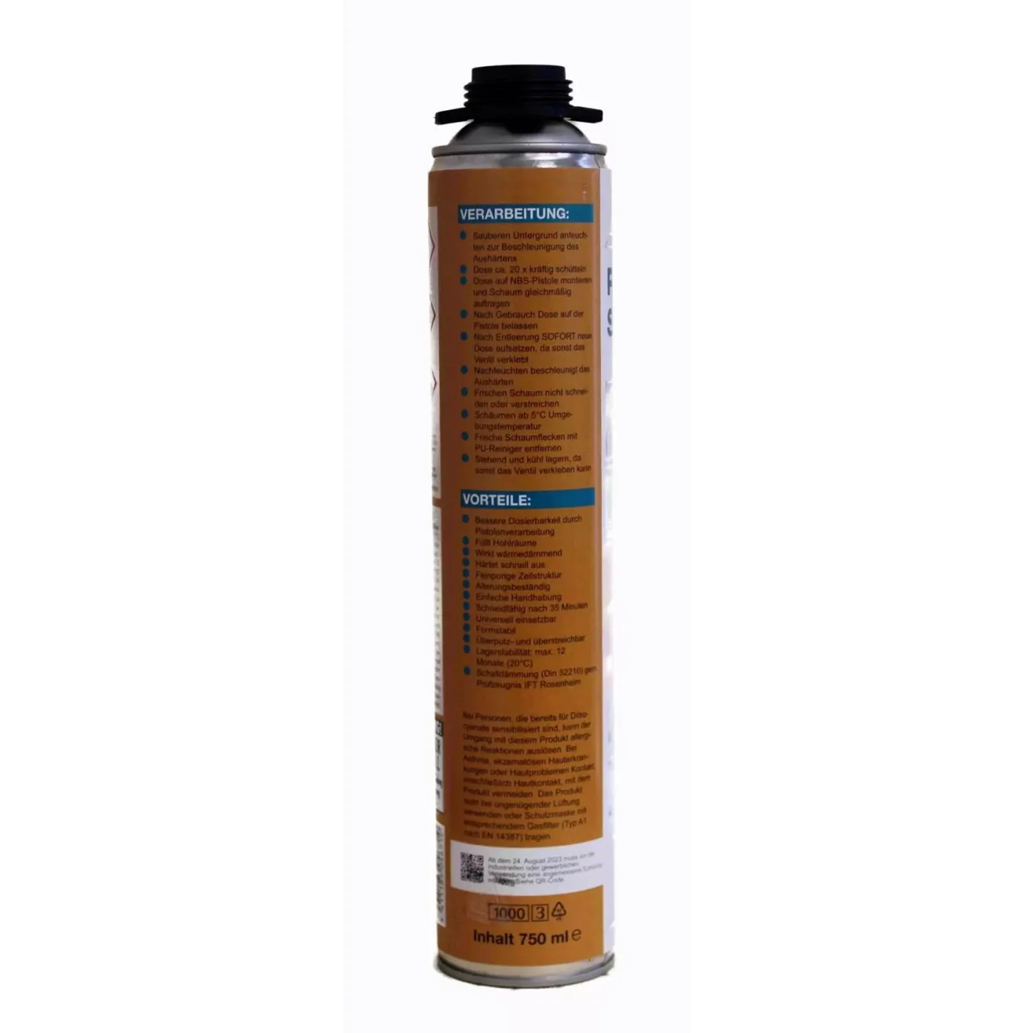 Biwa Pistolenschaum PU-Bauschaum 58 dB Schallschutz 750 ml