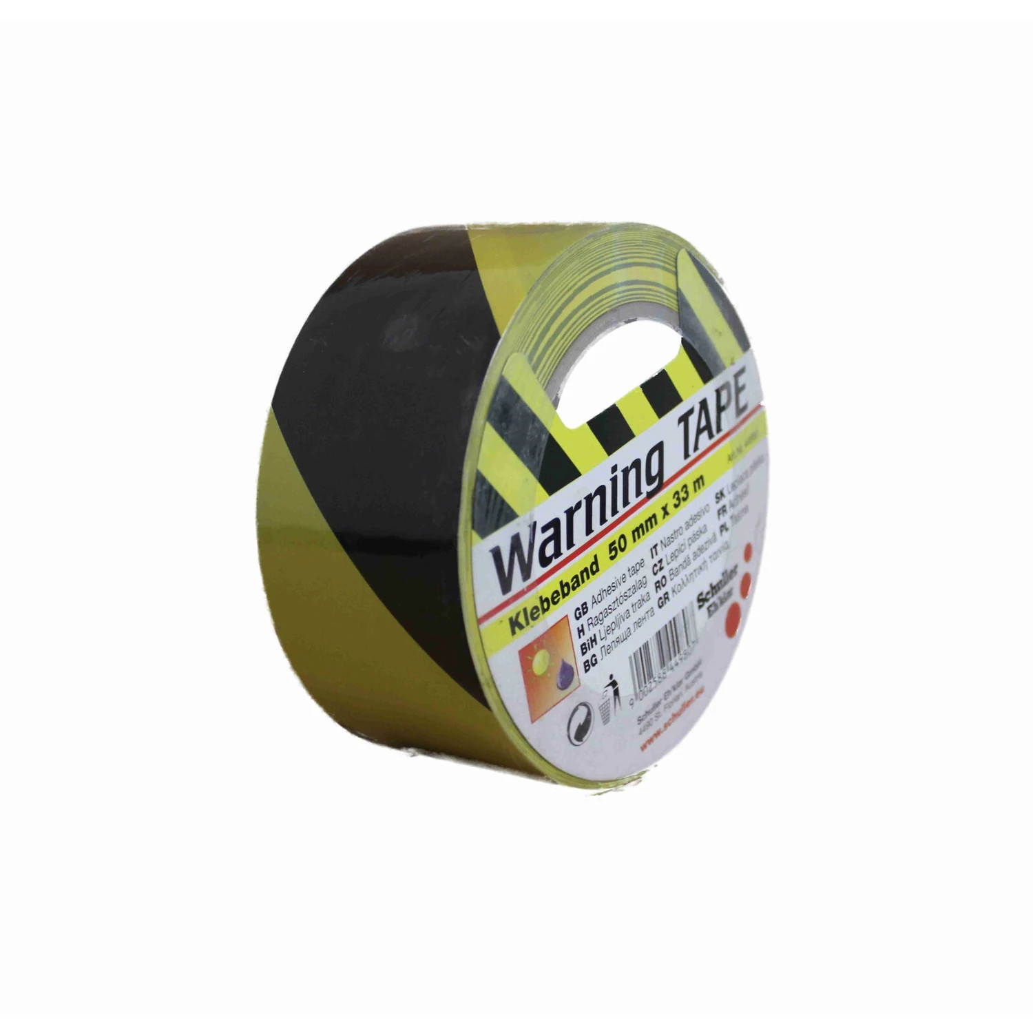 Schuller Warnband PVC schwarz-gelb 50 mm x 33 m