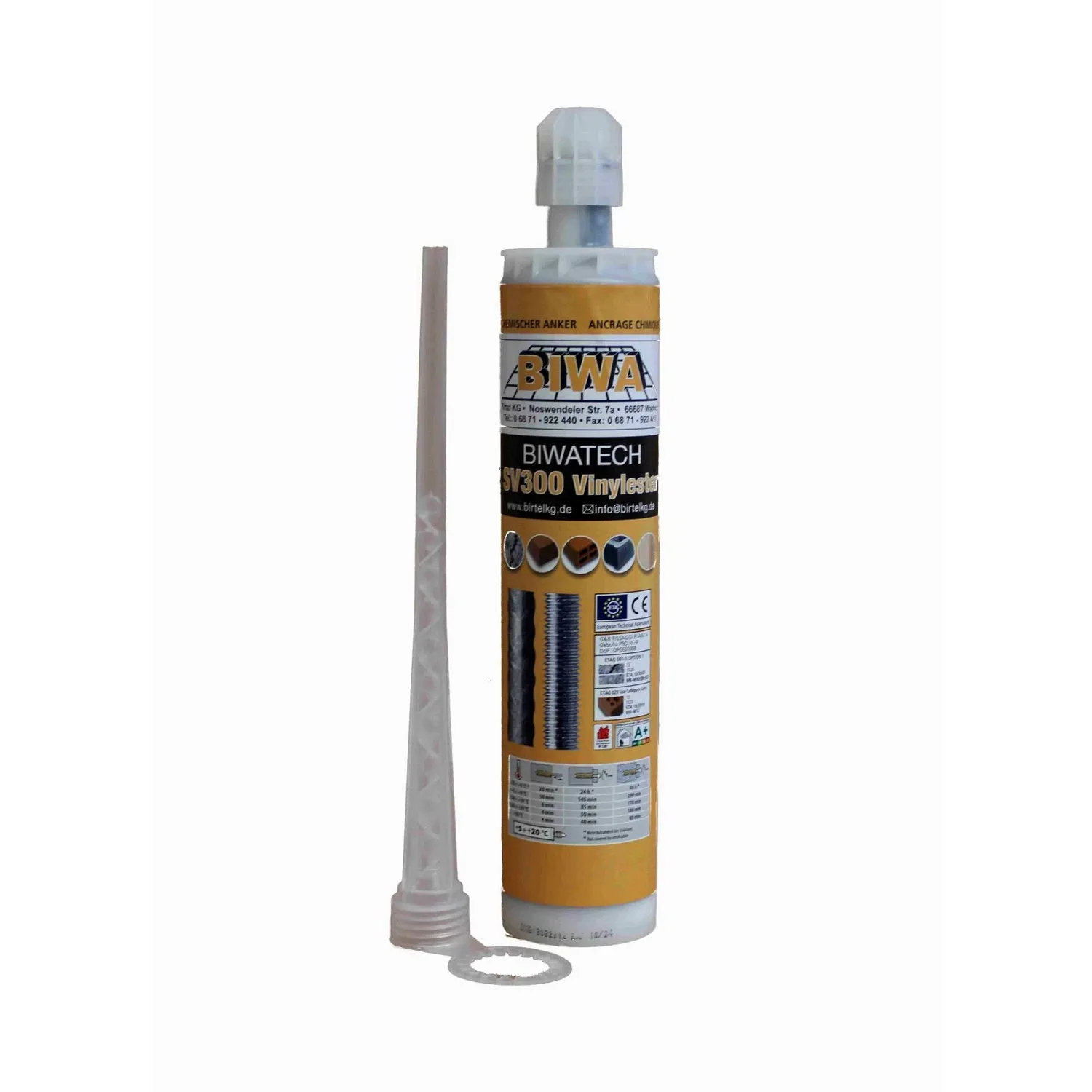 Biwa Tech SV300 Injektionsmörtel Vinylester 2K Kartusche 300 ml