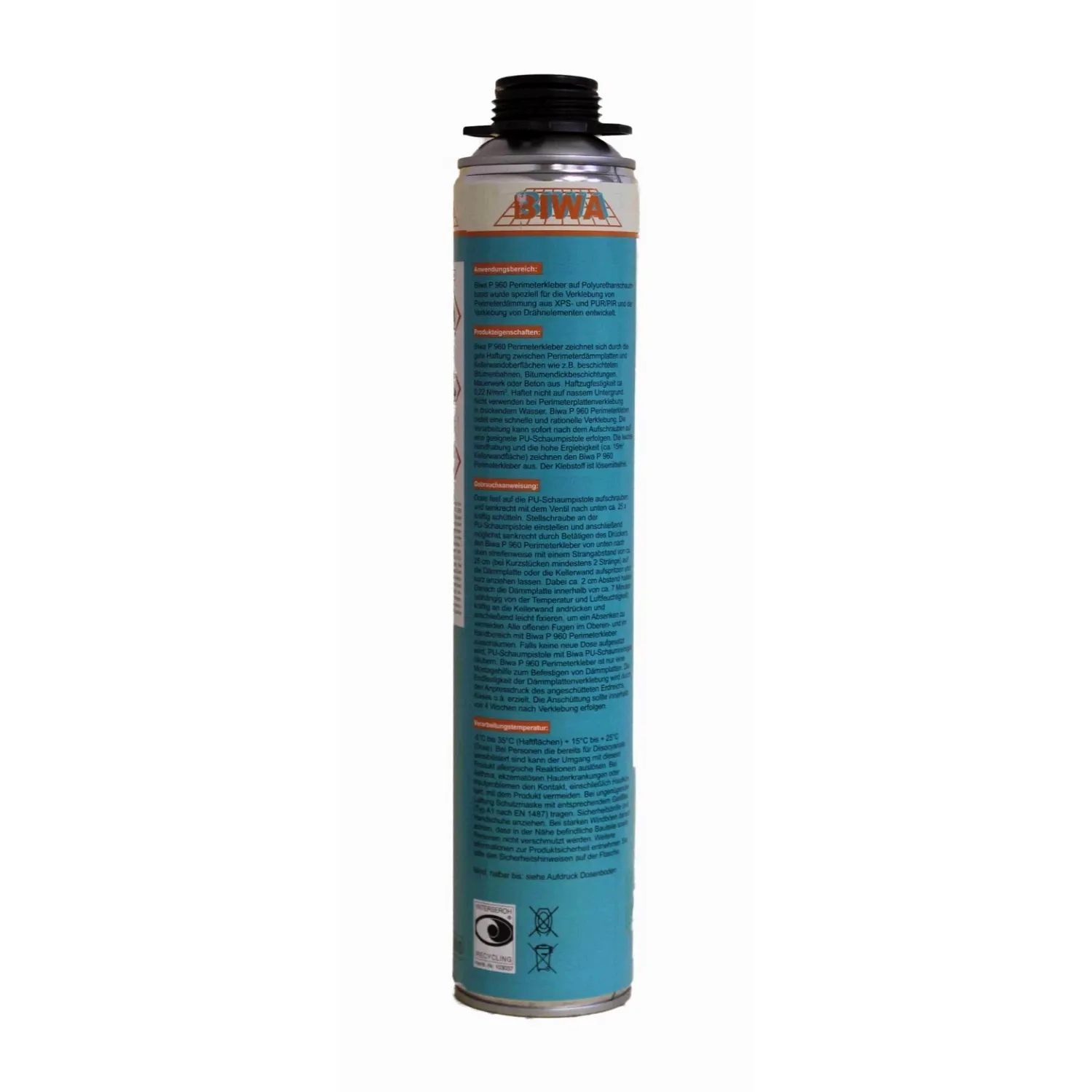 Biwa P960 Dämmstoffkleber B1 Dämmplattenkleber Pistolenschaum 750ml