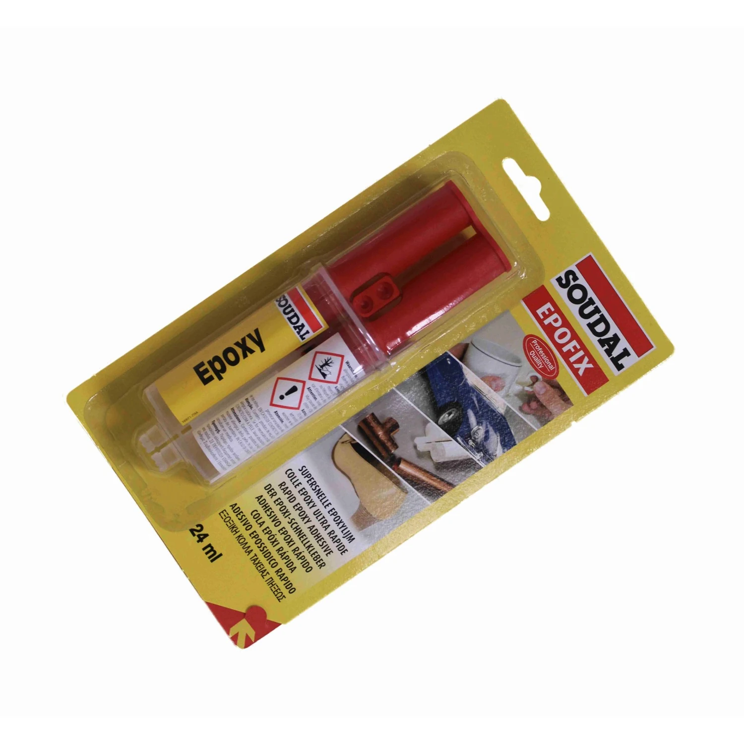 Soudal Epofix 2K Epoxid Schnellkleber, Spritze 24 ml