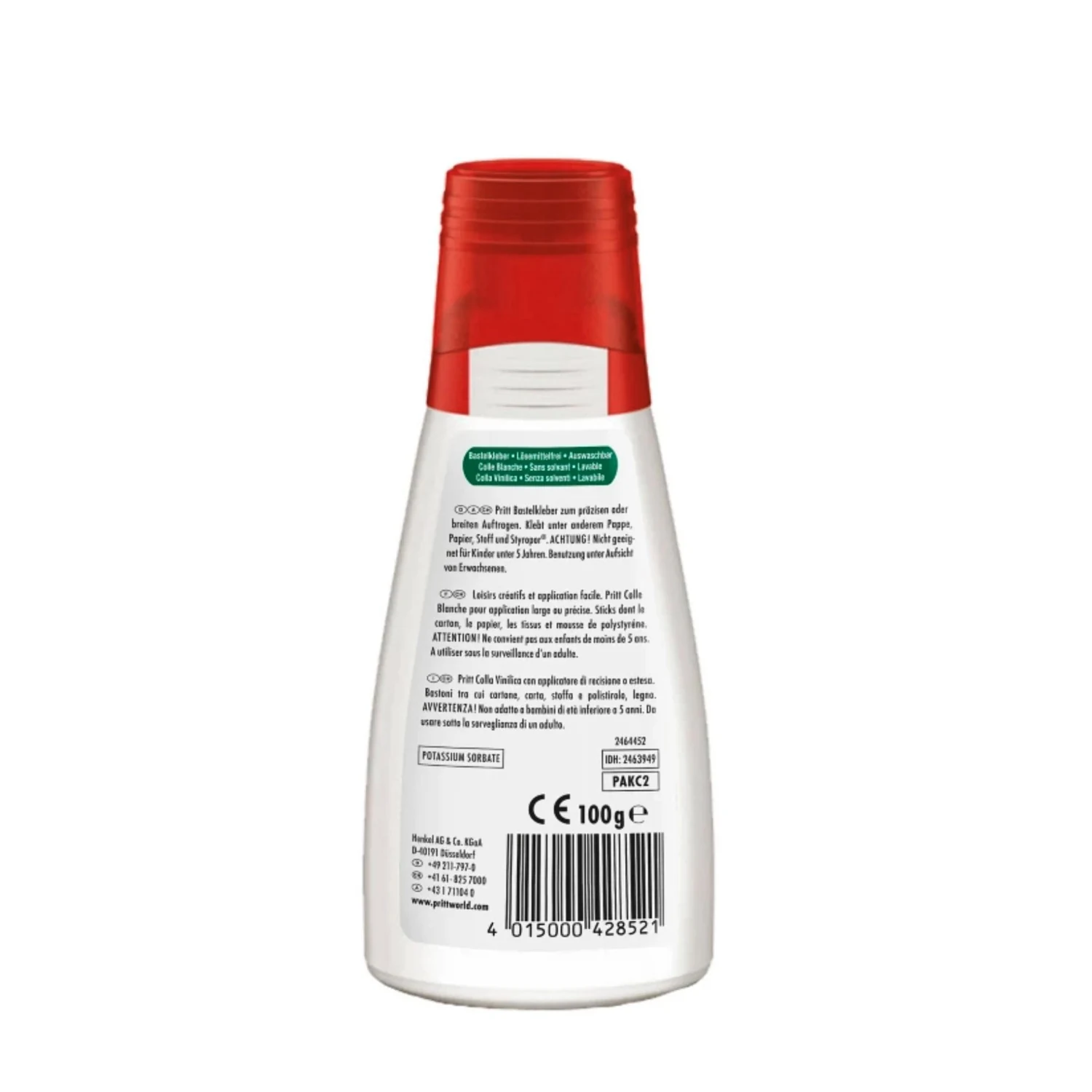 Pritt Bastelkleber lösemittelfrei weiß, Flasche 100 g