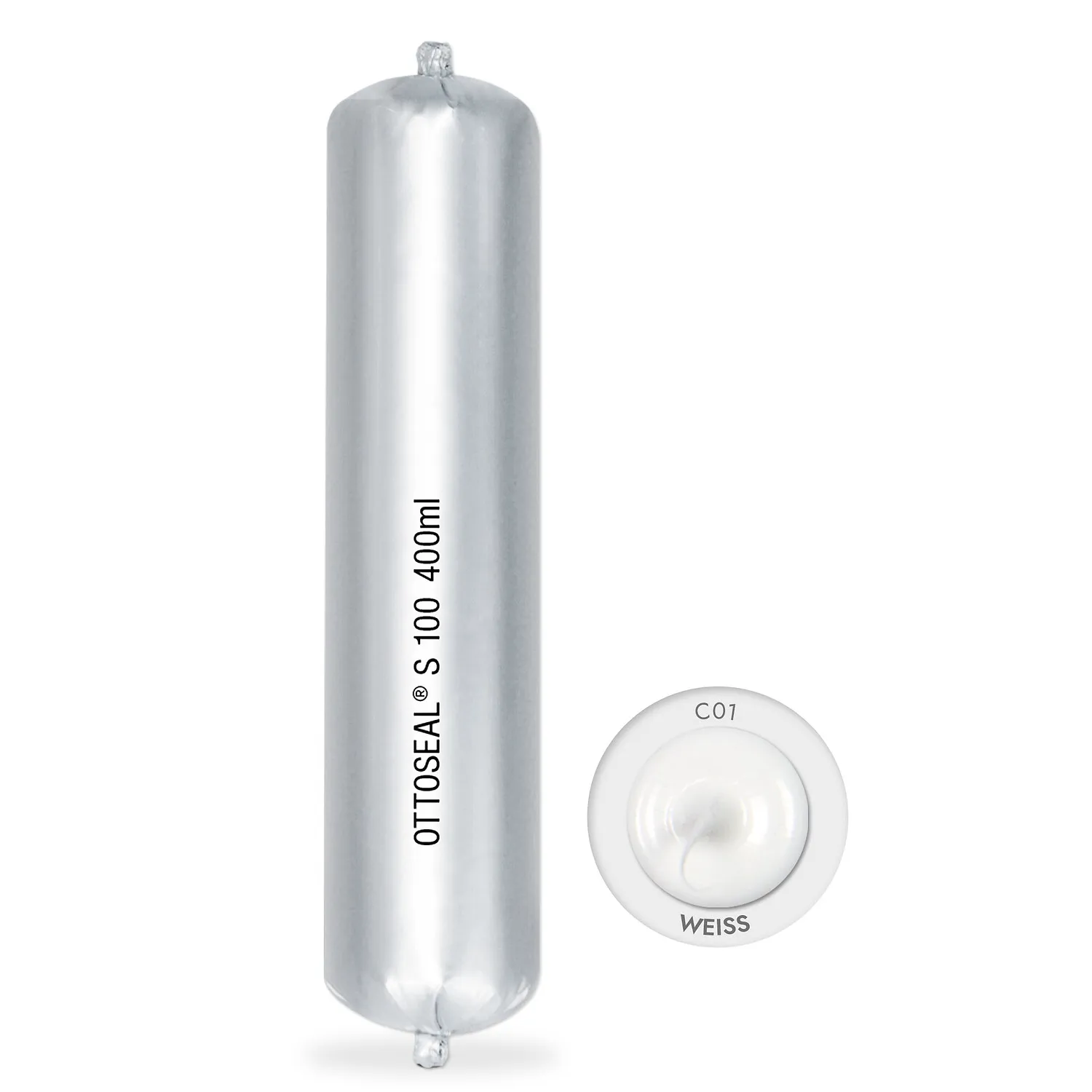 Ottoseal S100 Sanitärsilikon weiß 400ml, elastische Fuge für Bad und Sanitärbereich