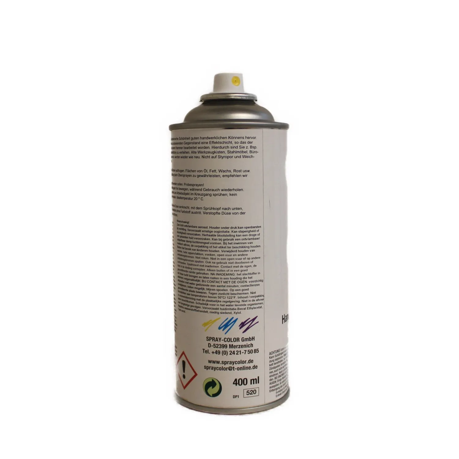 Sparvar Hammerschlag Effektlack Spray silber Metalloptik 400 ml