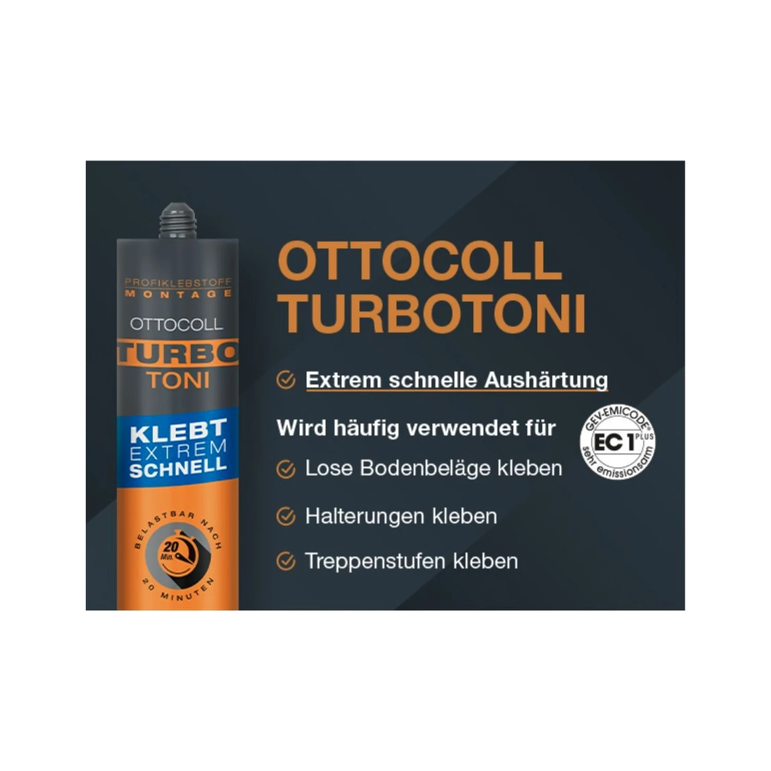 Ottocoll TURBOTONI Hybrid-Klebstoff weiß, 290 ml