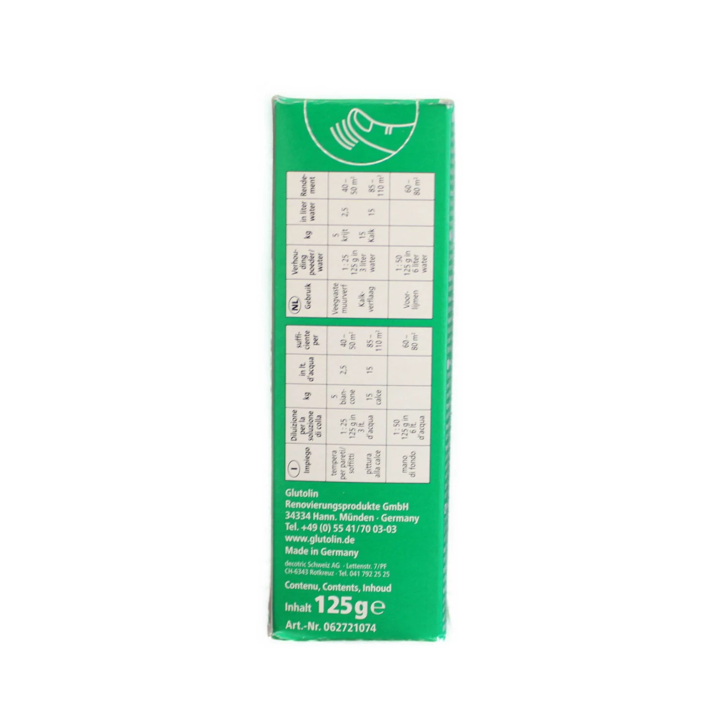 Glutolin L Farbenleim Bindemittel, Packung 125 g