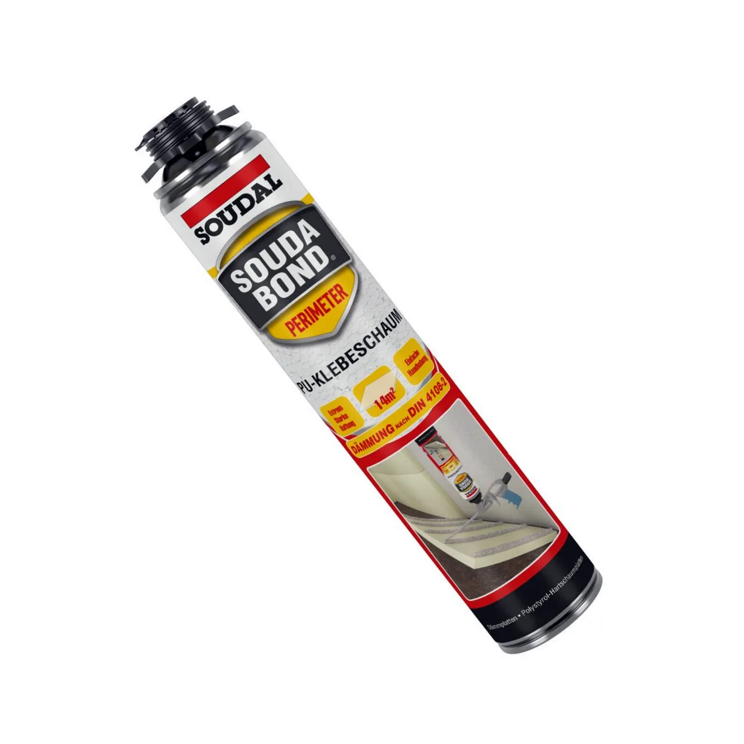 Soudal Perimeterkleber PU-Pistolenschaum Dämmstoffkleber 750 ml