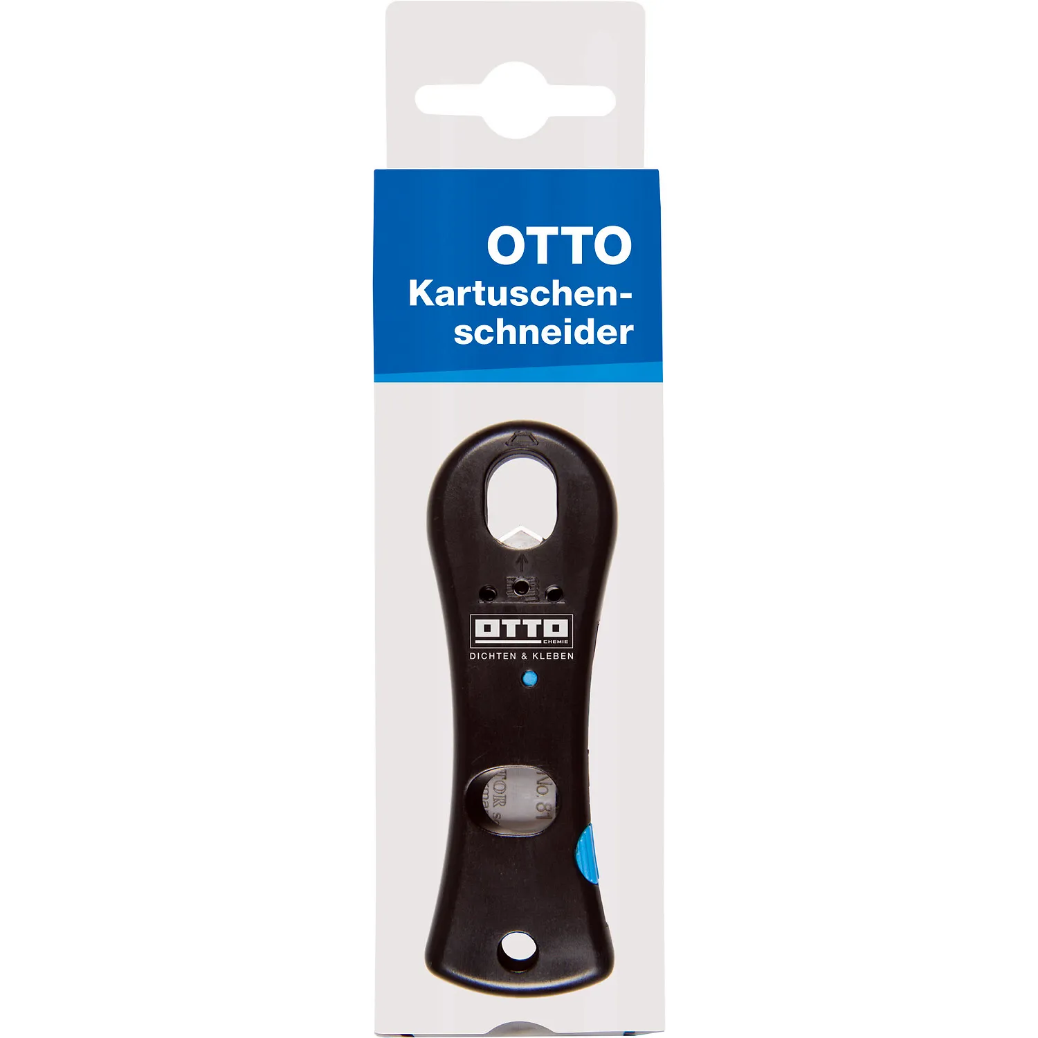 Kartuschenschneider OTTO Chemie in Verpackung, zum sauberen Öffnen und Abschneiden von Kartuschenspitzen