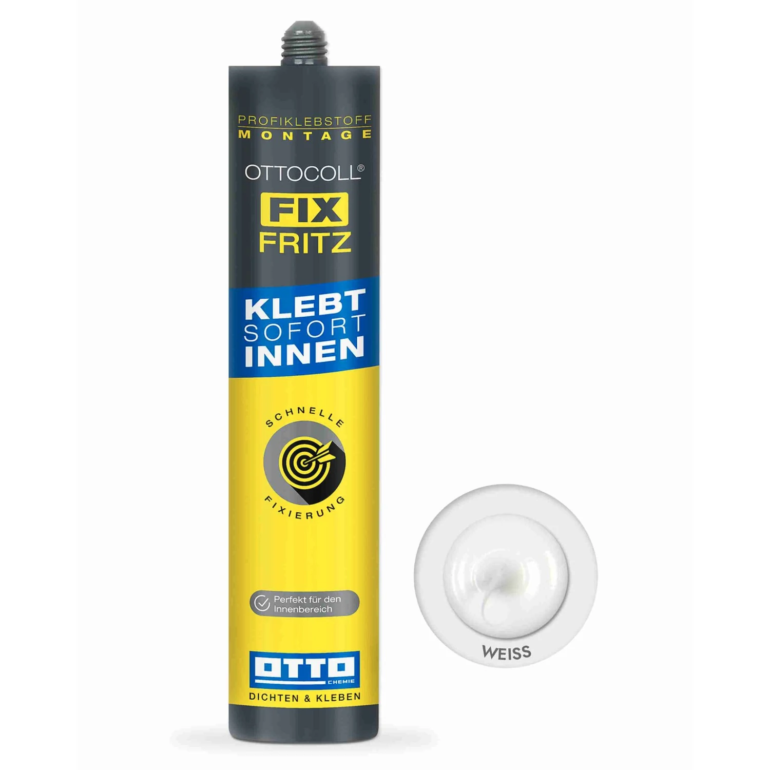Ottocoll FIXFRITZ Montagekleber weiß, Kartusche 310 ml