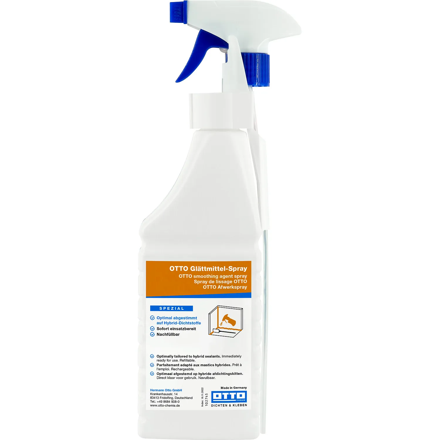 OTTO Glättmittel-Spray 500ml Sprühflasche, zum schnellen Glätten von Silikon- und Acrylfugen