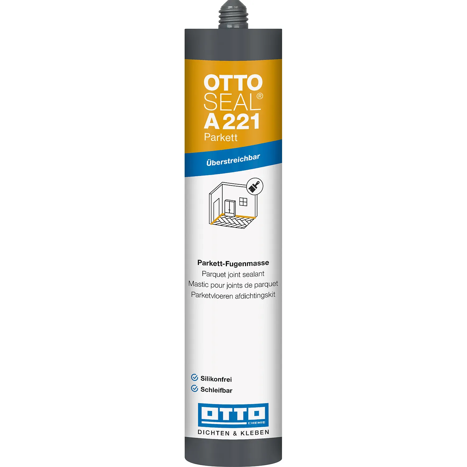 Ottoseal A221 Acryl für Parkett 310ml, elastischer Fugendichtstoff für Holzböden