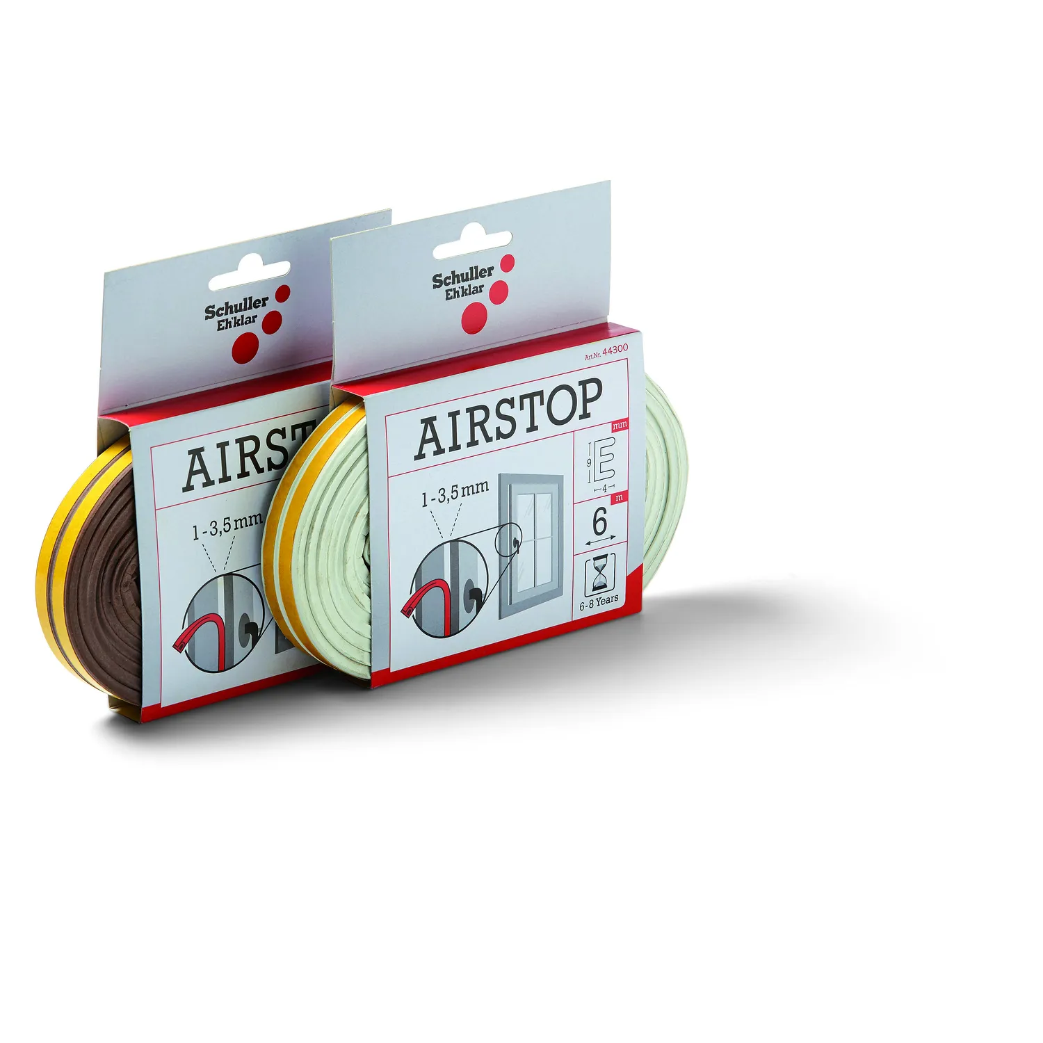 Airstop Fensterdichtung E-Profil 9x4 mm selbstklebend