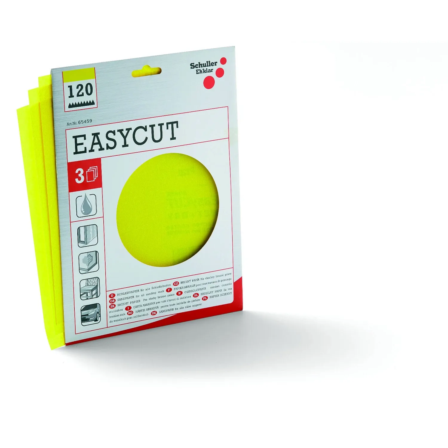 Schleifpapier EasyCUT Set K40-K240, 230x280mm, Trocken- und Nassschliff für Holz, Metall und Wände