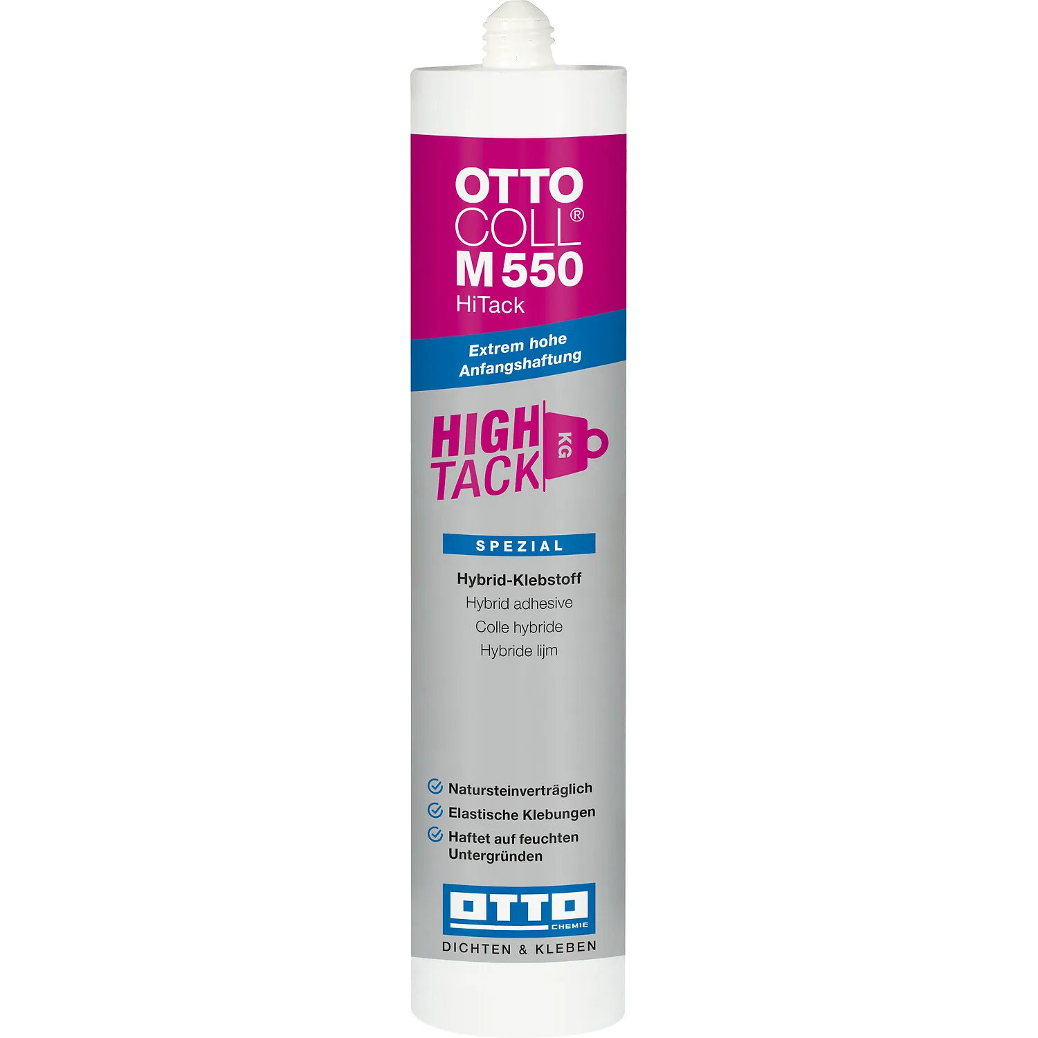 Ottocoll M550 HiTack Hybrid Klebstoff 310ml mit hoher Anfangshaftung für Montage ohne Fixieren