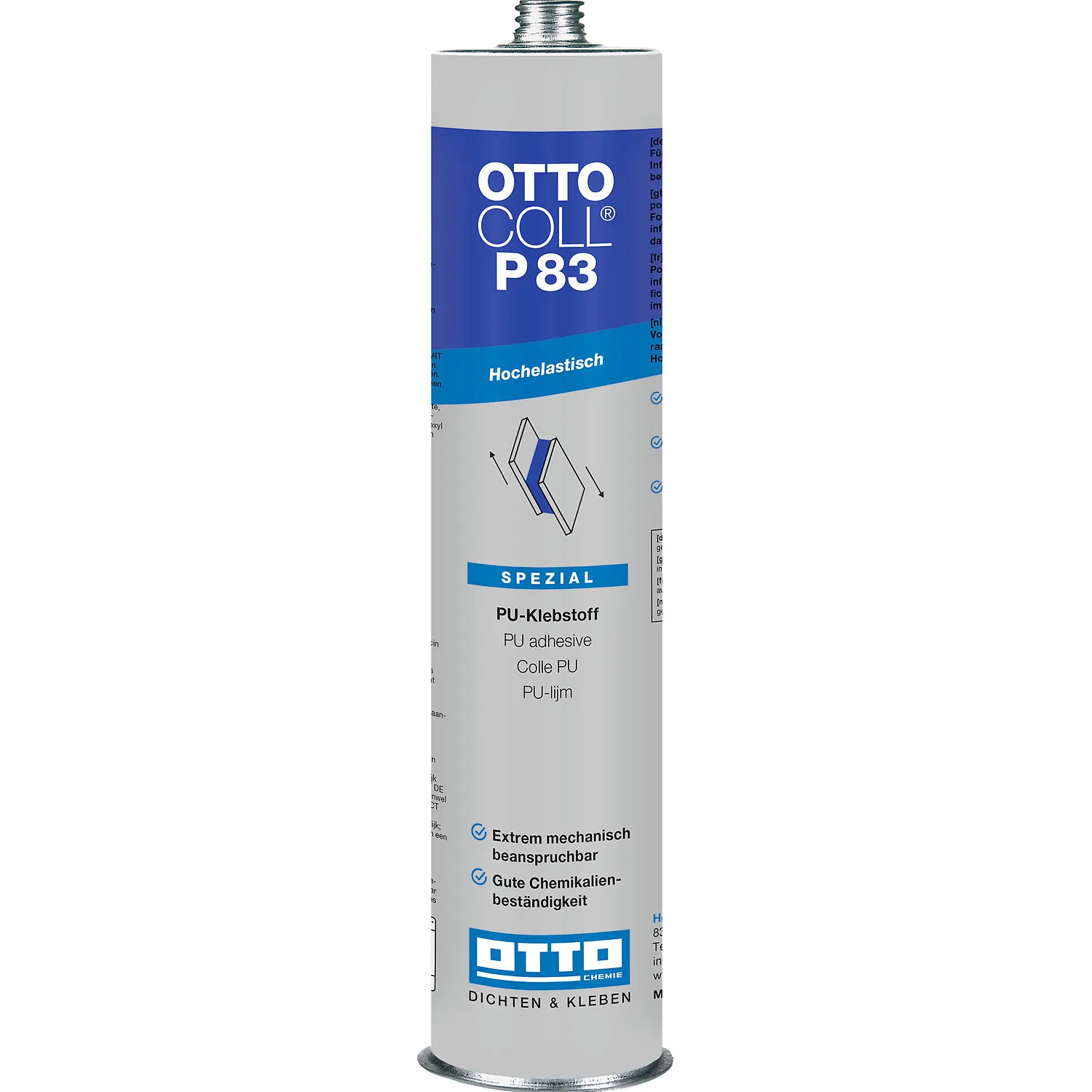 Ottocoll P83 hochelastischer PU Klebstoff 310ml, Polyurethankleber für Bau und Montage