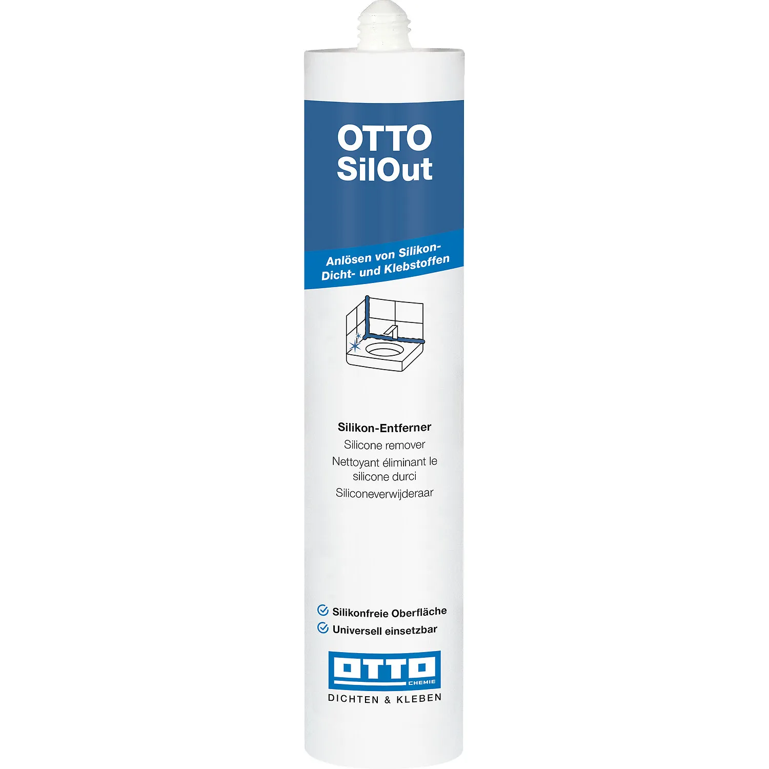 OTTO SilOut Silikon-Entferner 300ml Kartusche, löst ausgehärtetes Silikon rückstandsfrei