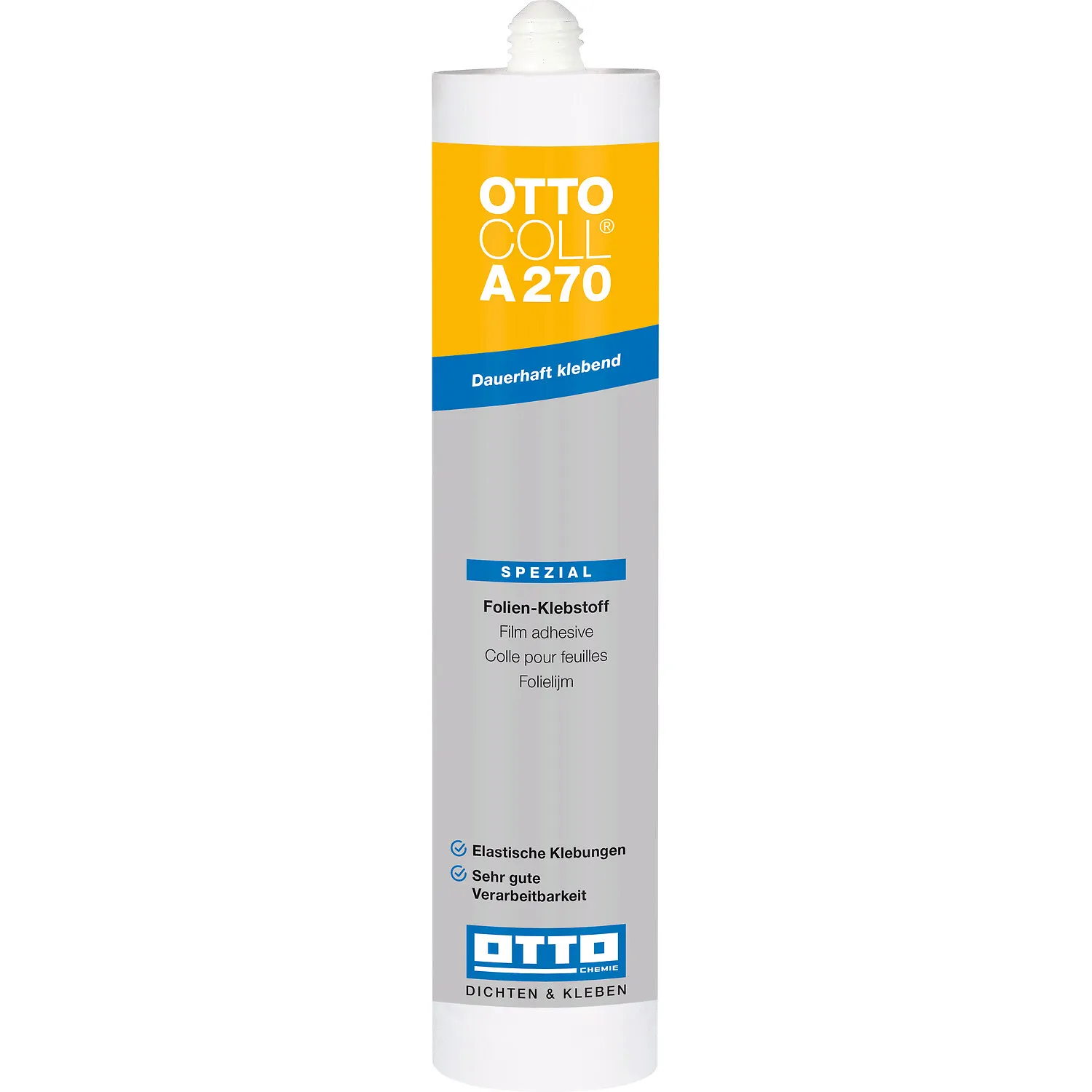 Ottocoll A270 hellblau Folienkleber 310ml Kartusche, für die Verklebung von Foliendurchdringungen