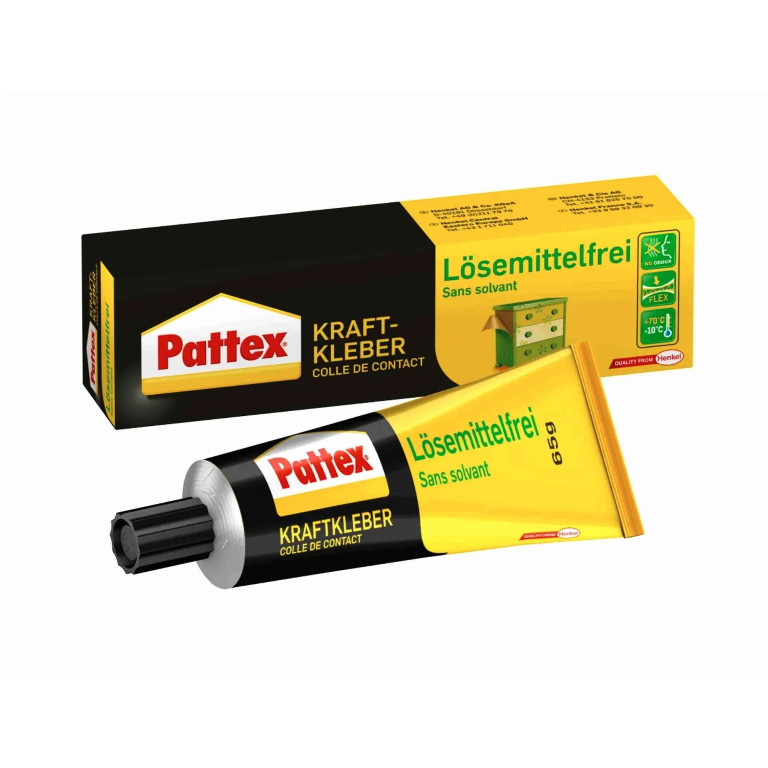 Pattex Kraftkleber lösemittelfrei, Tube 65 g