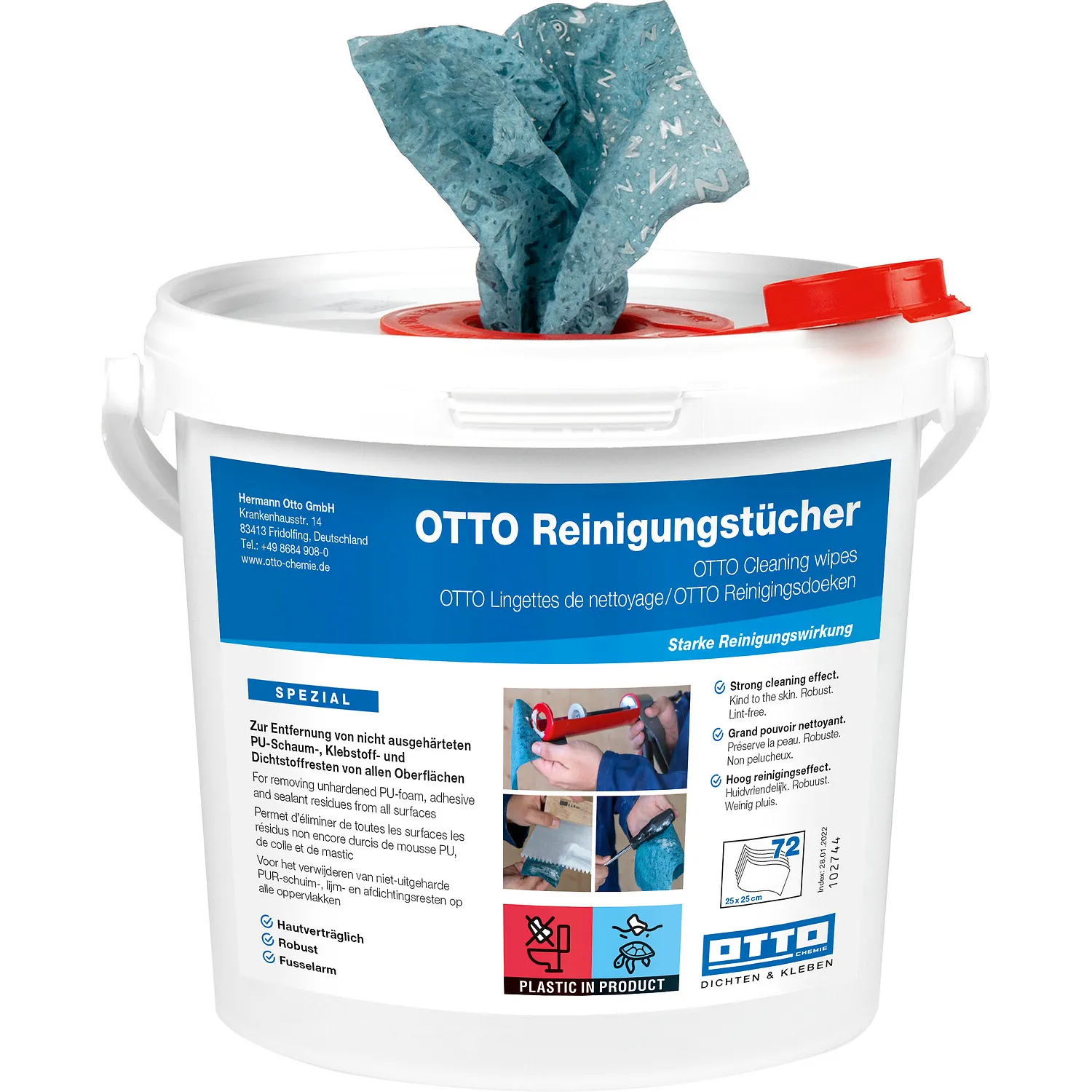 OTTO Reinigungstücher zum Entfernen von Silikon- und Klebstoffresten auf Baustellen