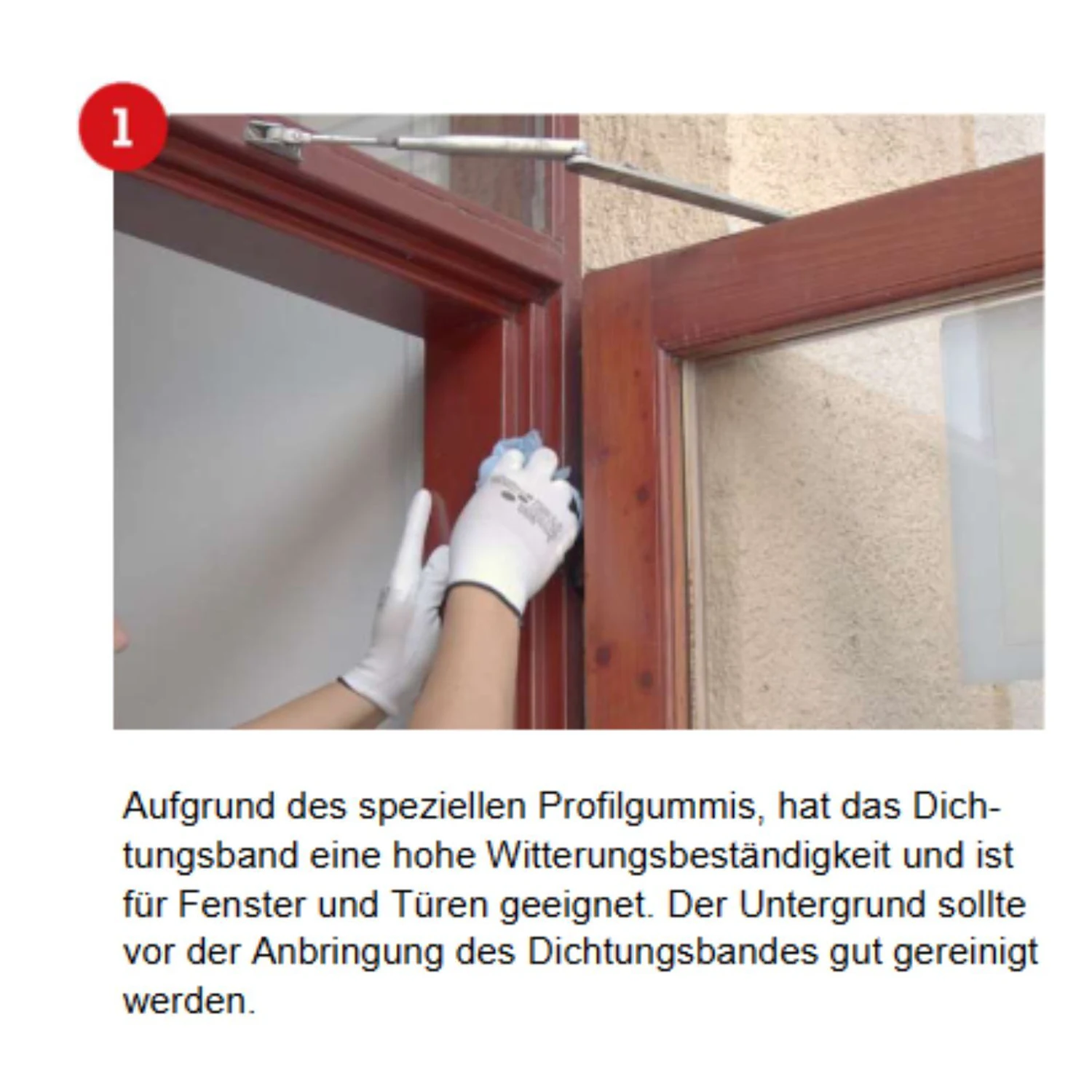 Schuller Airstop Fensterdichtung P-Profil EPDM 6 m