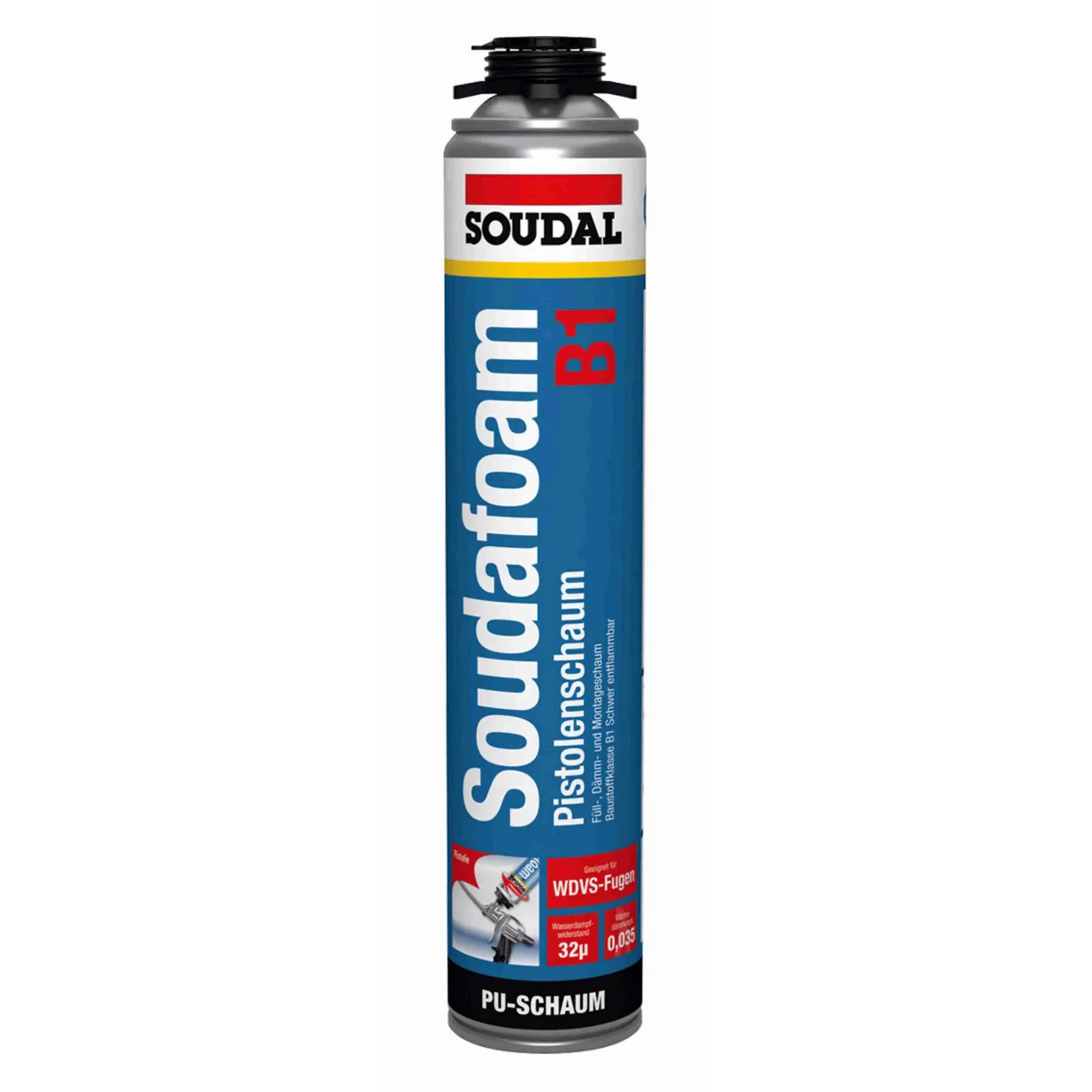 Soudal Pistolenschaum B1 Brandschutzschaum – feuerhemmend 750 ml
