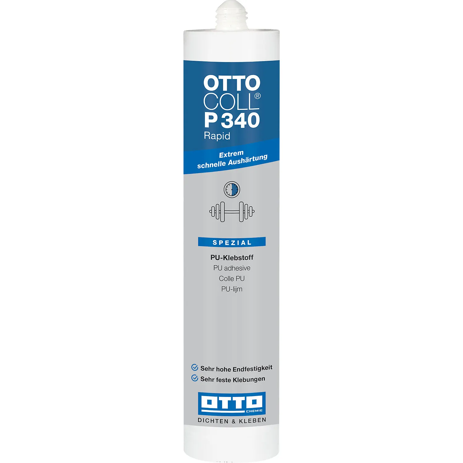 Ottocoll Rapid Montagekleber 310ml Kartusche, schnell haftender Universalkleber für Bau und Handwerk
