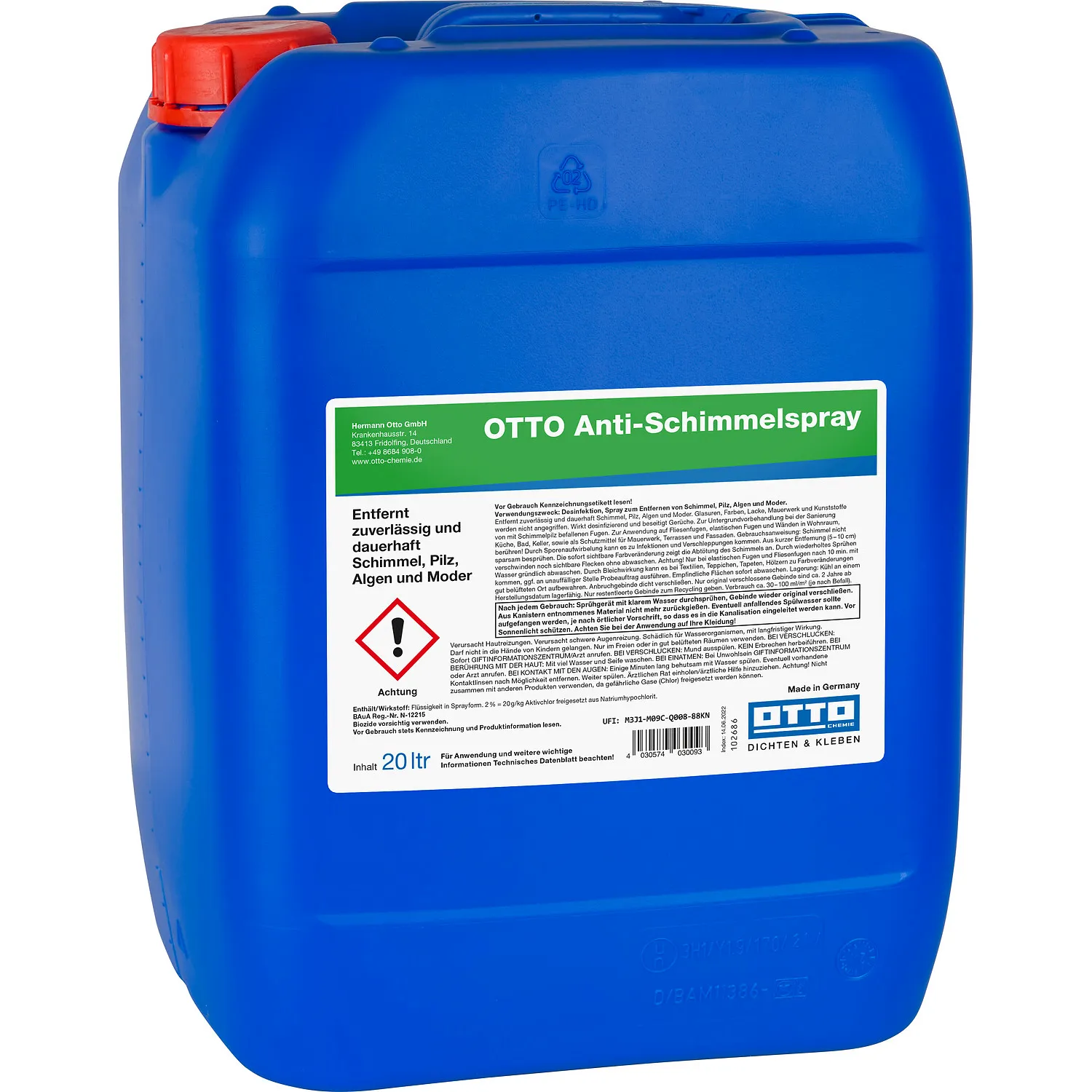 Otto Chemie Anti-Schimmelspray Großgebinde 20 l