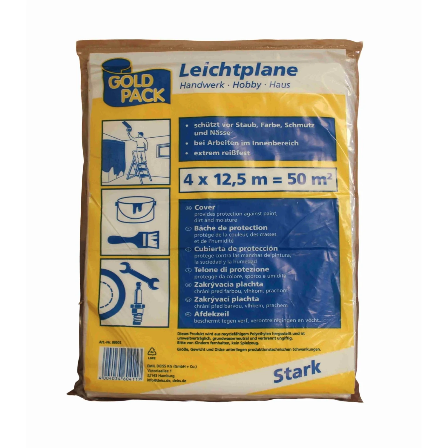 Gold Pack Abdeckplane light transparent 4 x 12,5 m