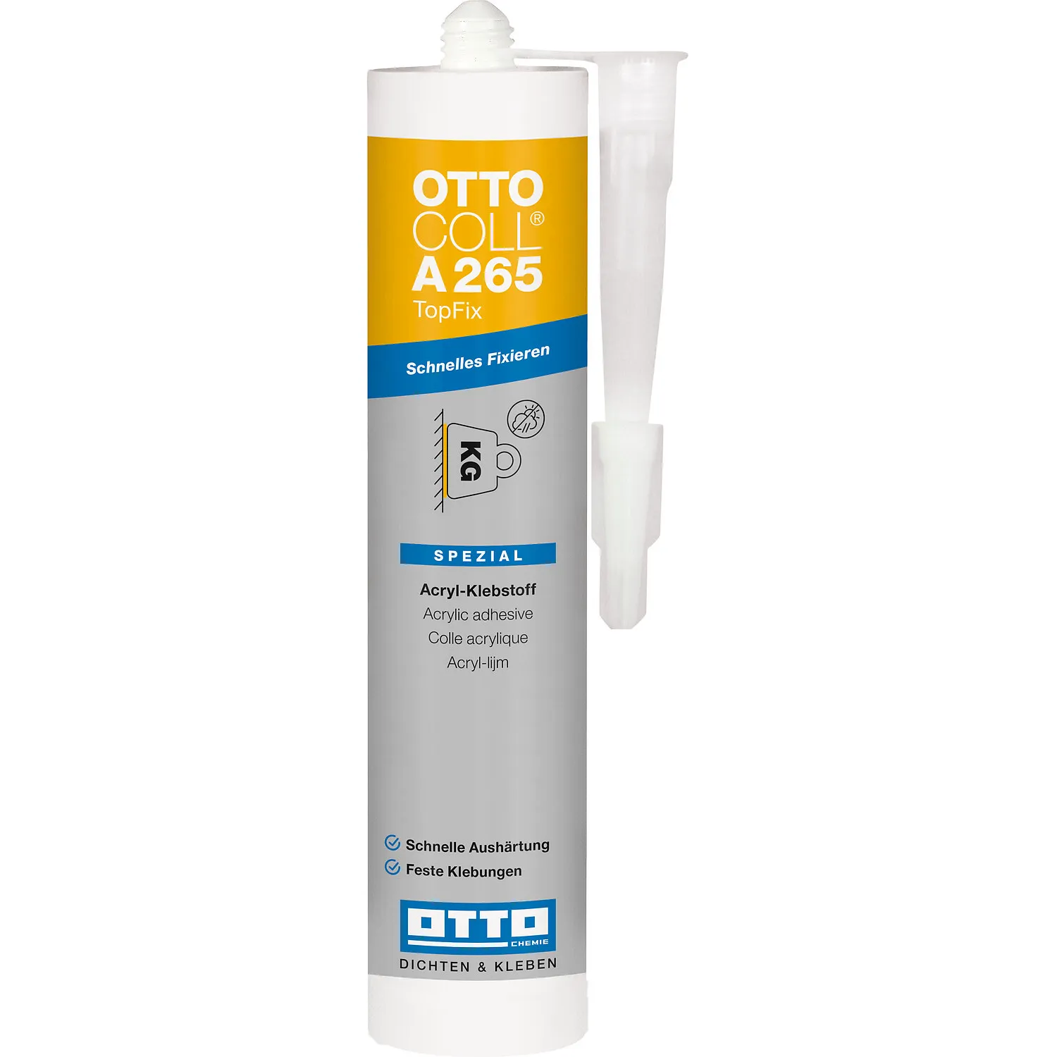 Ottocoll A265 TopFix Montagekleber Kartusche mit seitlicher Clipdüse