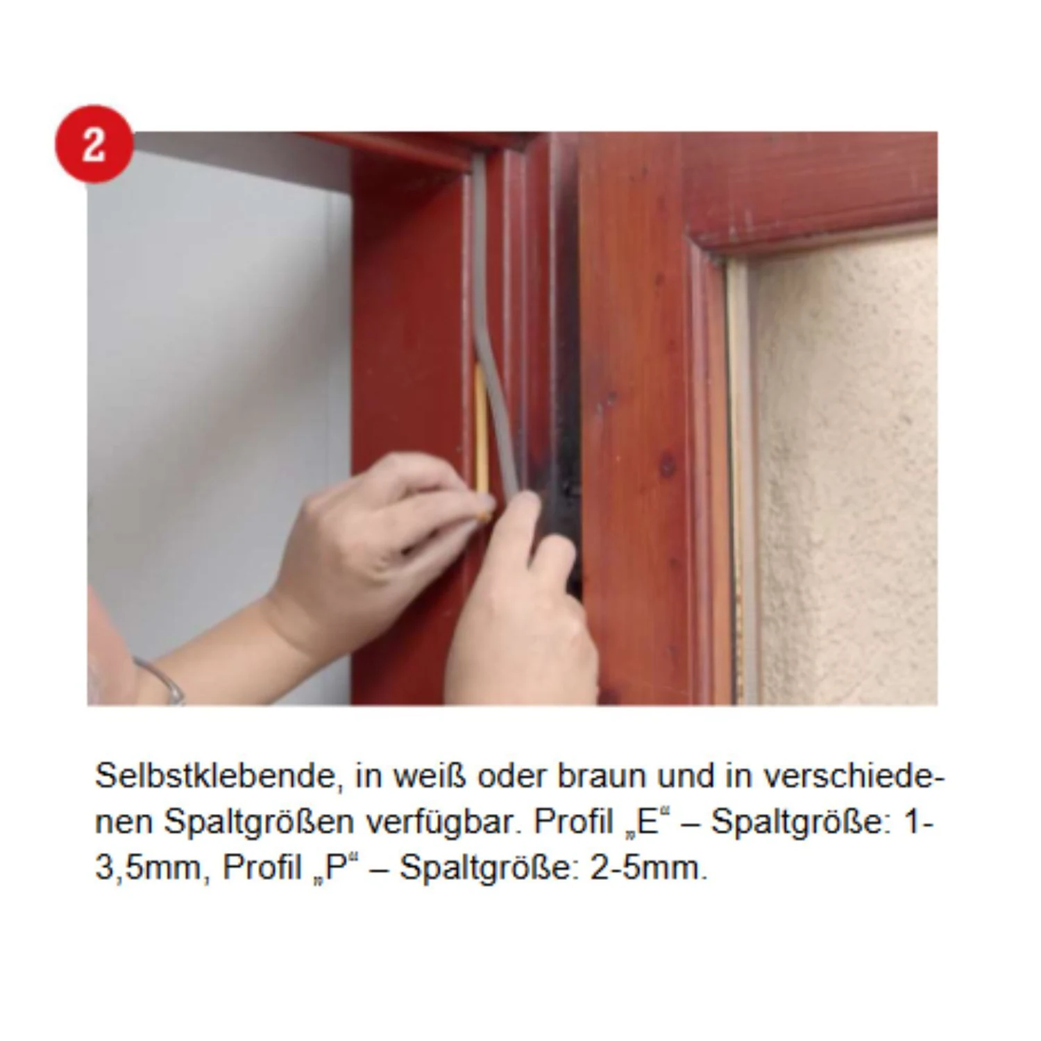 Schuller Airstop Fensterdichtung P-Profil EPDM 6 m