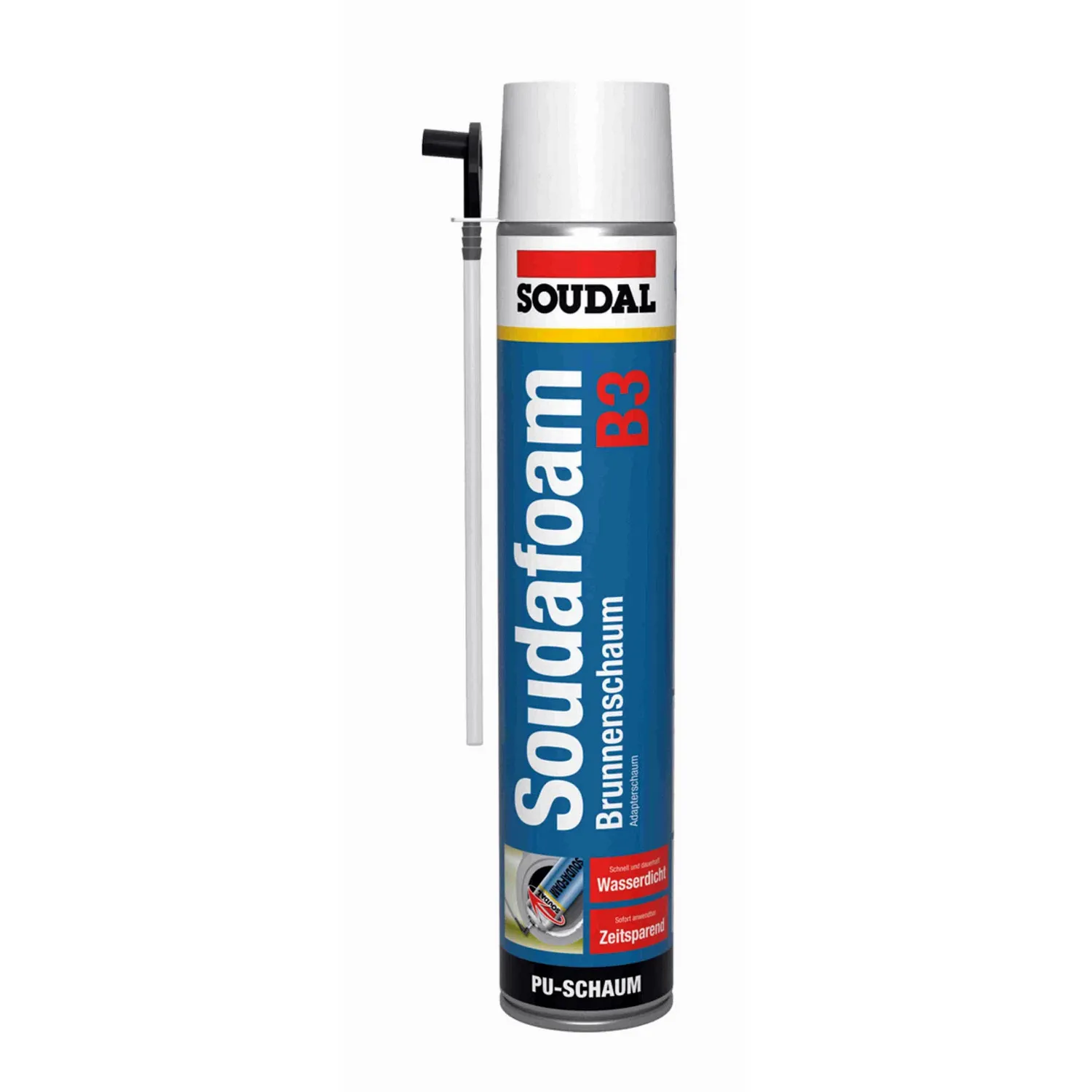 Soudal Brunnenschaum PU-Montageschaum wasserdicht 750 ml
