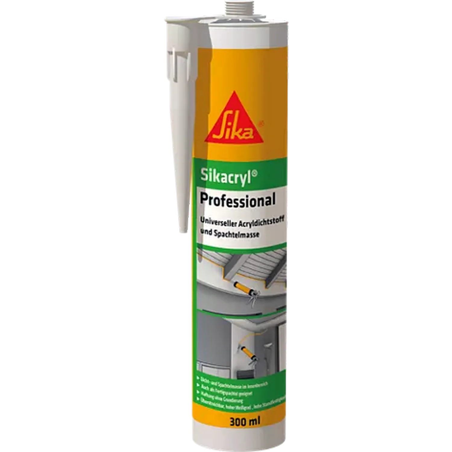 Sikacryl Professional Acryl-Dichtstoff Überstreichbar Weiß 300 ml